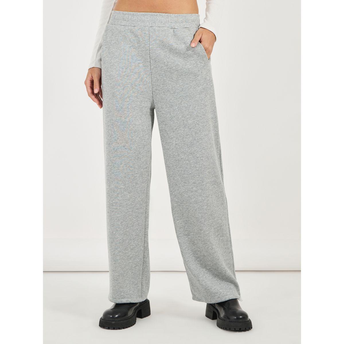 جوغر سادة بأرجل واسعة وخصر مطاطي-women-clothing-bottoms-joggers-image-4