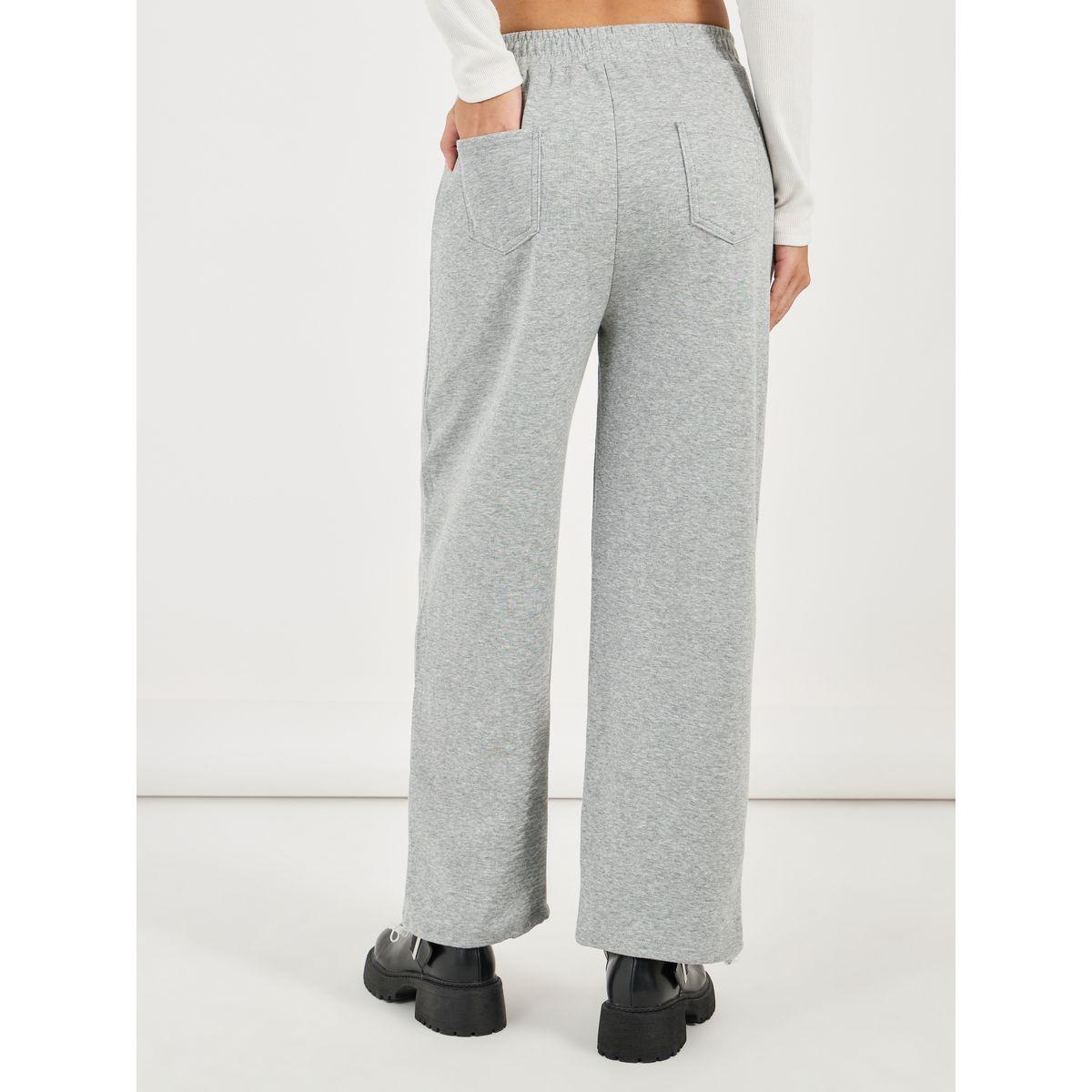 جوغر سادة بأرجل واسعة وخصر مطاطي-women-clothing-bottoms-joggers-image-1