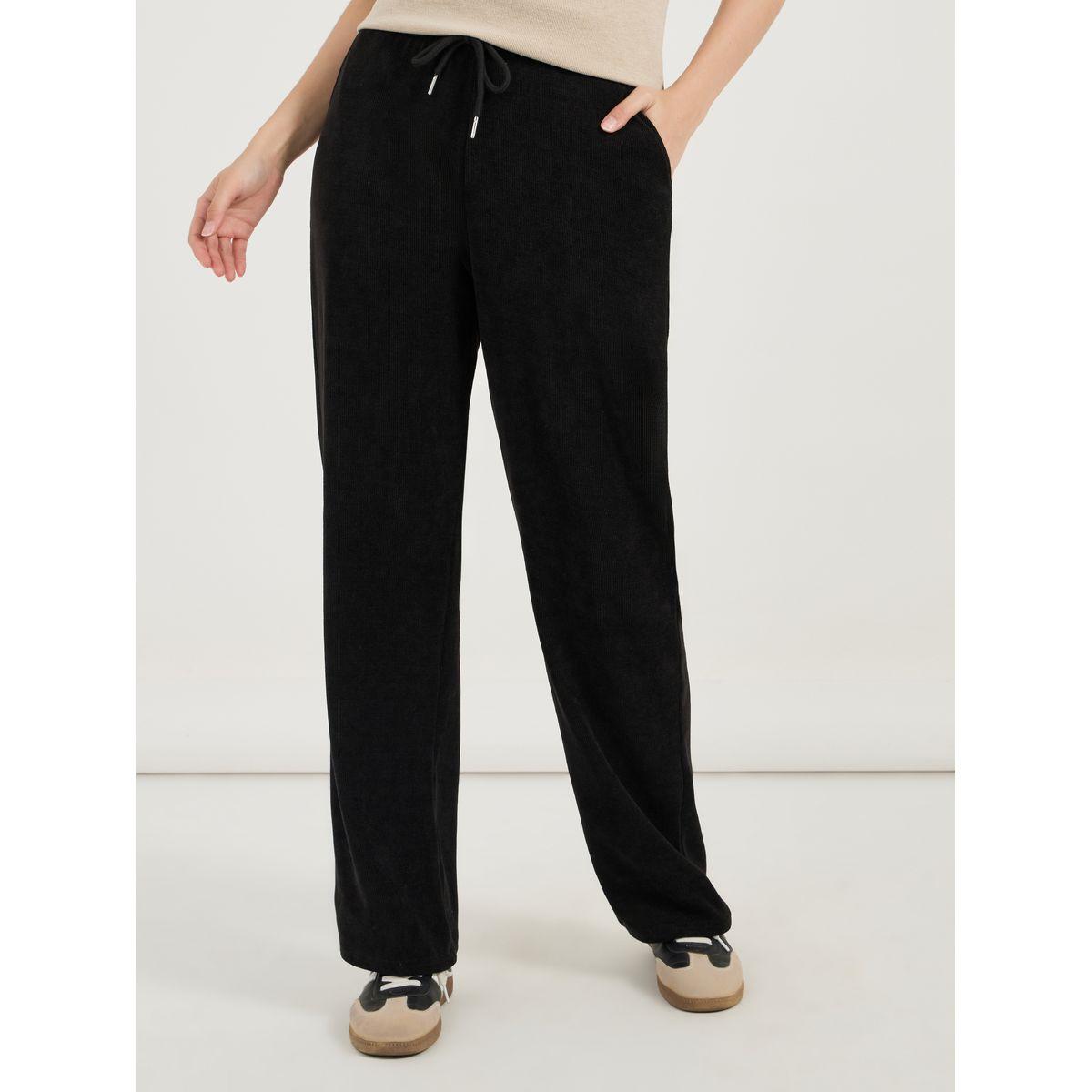 جوغر سادة بقصة مريحة ورباط خصر-women-clothing-bottoms-joggers-image-2