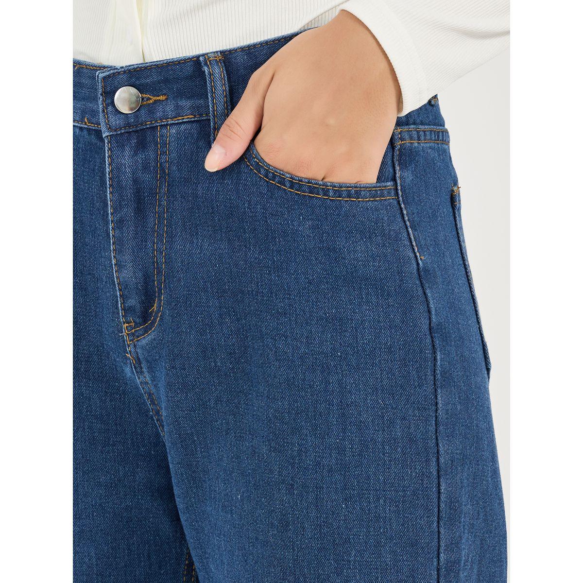 Styli Solid High Rise Straight Leg Jeans-women-clothing-bottoms-jeans-image-3