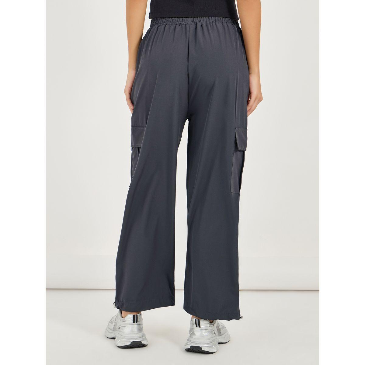 Styli Solid Wide Leg Drawstring Cargo Joggers-women-clothing-bottoms-joggers-image-5