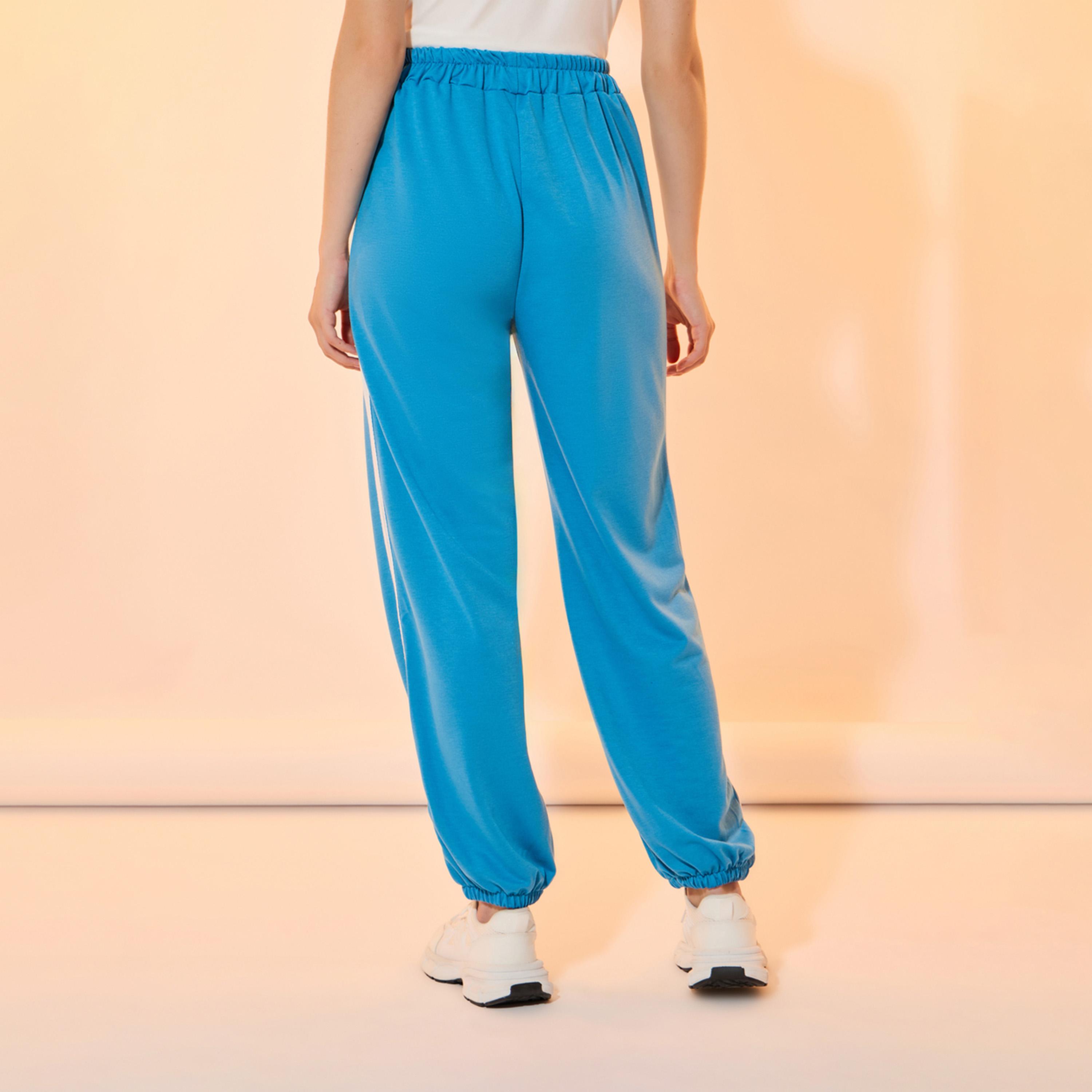 جوغر بخط جانبي وقصة مريحة-women-clothing-bottoms-joggers-image-1