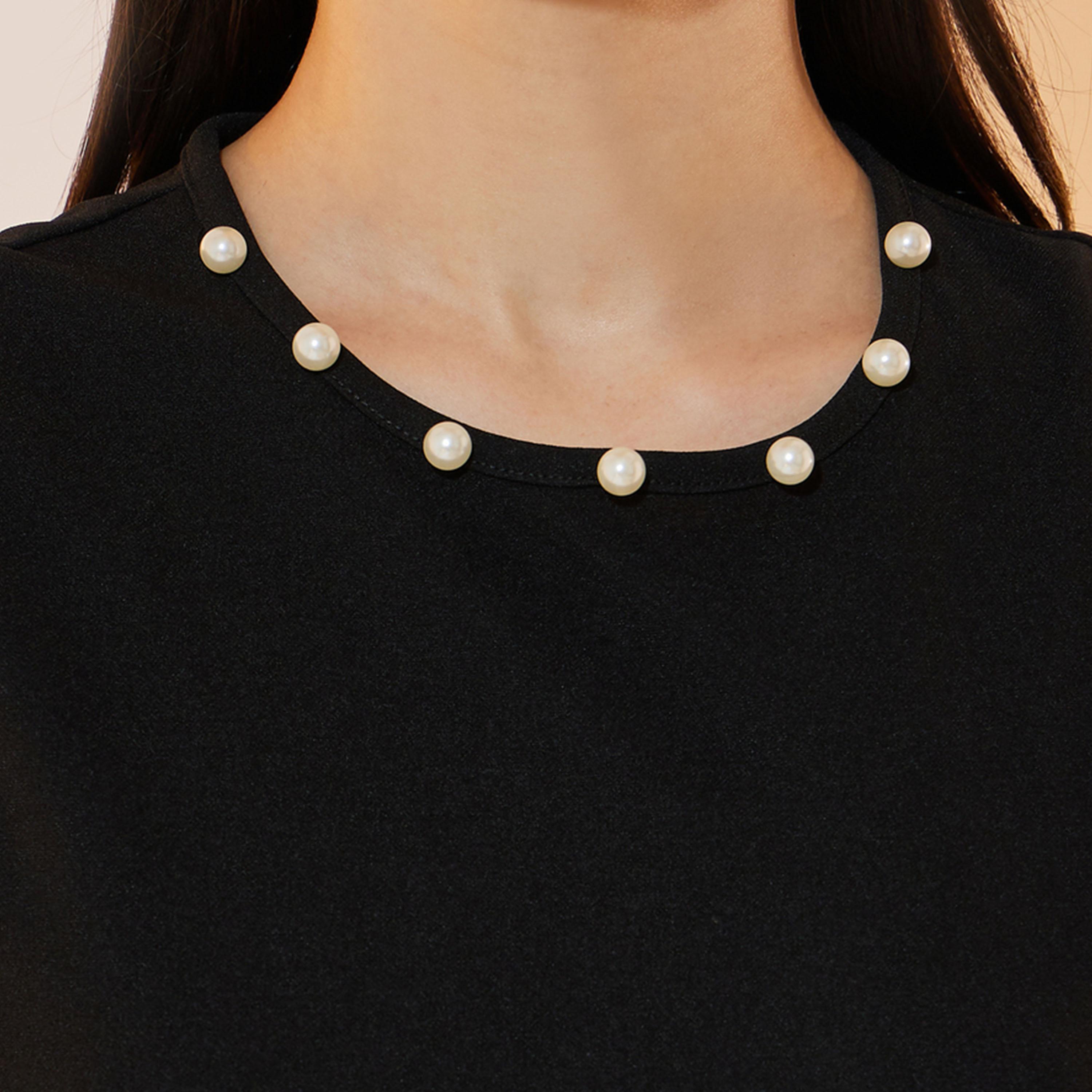 فستان طويل بلا أكمام مزين بلؤلؤ صناعي-women-clothing-dresses-image-3