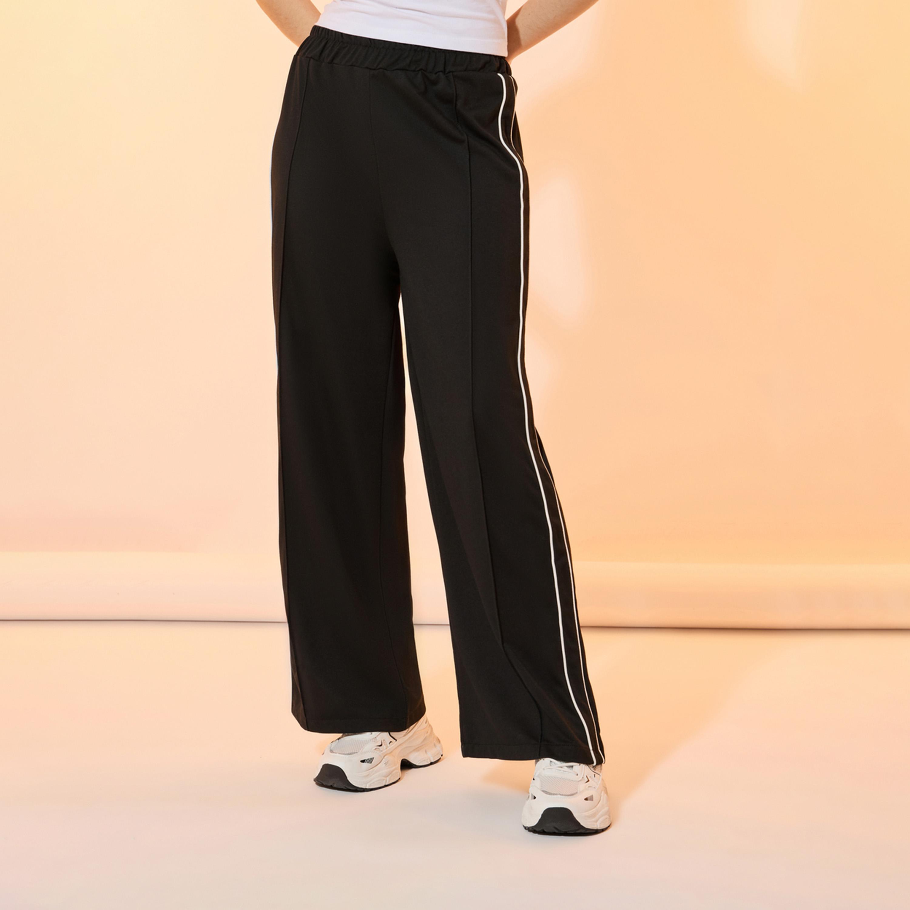 Take Two Contrast Piping Detail Relaxed Fit Pants-women-clothing-bottoms-trousers-image-2