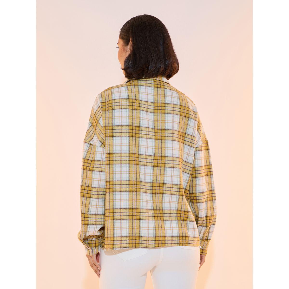 Take Two Checked Front Pocket Oversized Shirt-women-clothing-shirtsandblouses-shirts-image-5