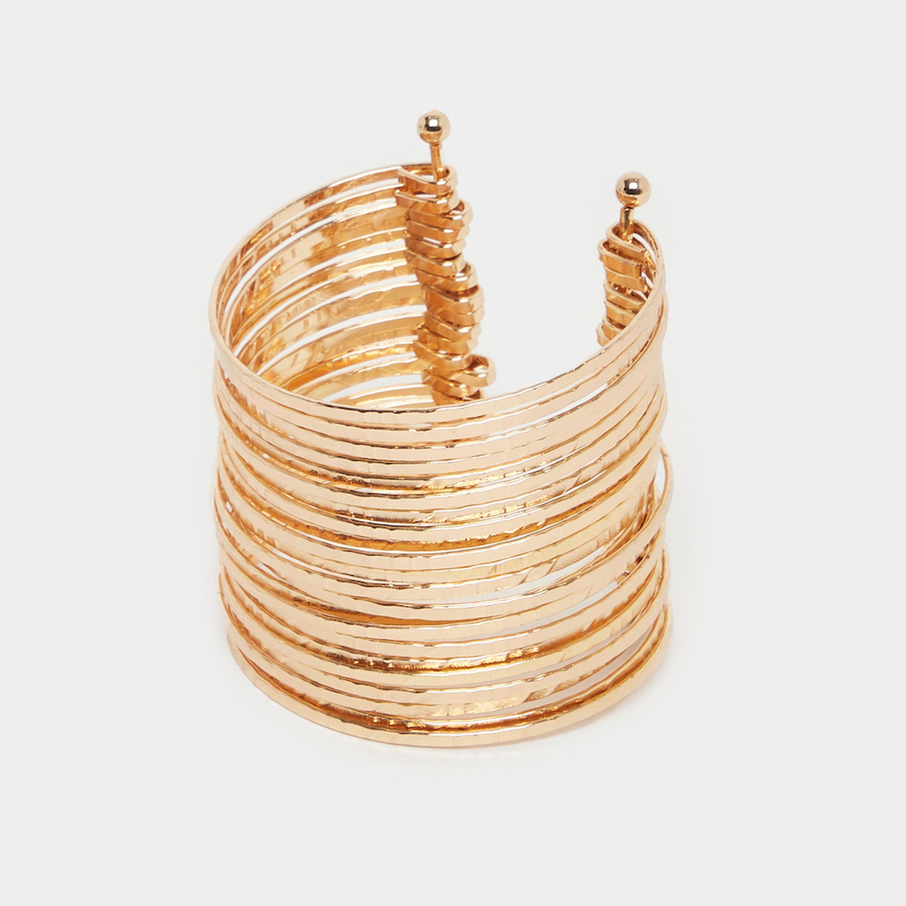 Styli Wide Multistrand Cuff Bracelet-women-watchesandjewellery-jewellery-banglesandbracelets-image-1