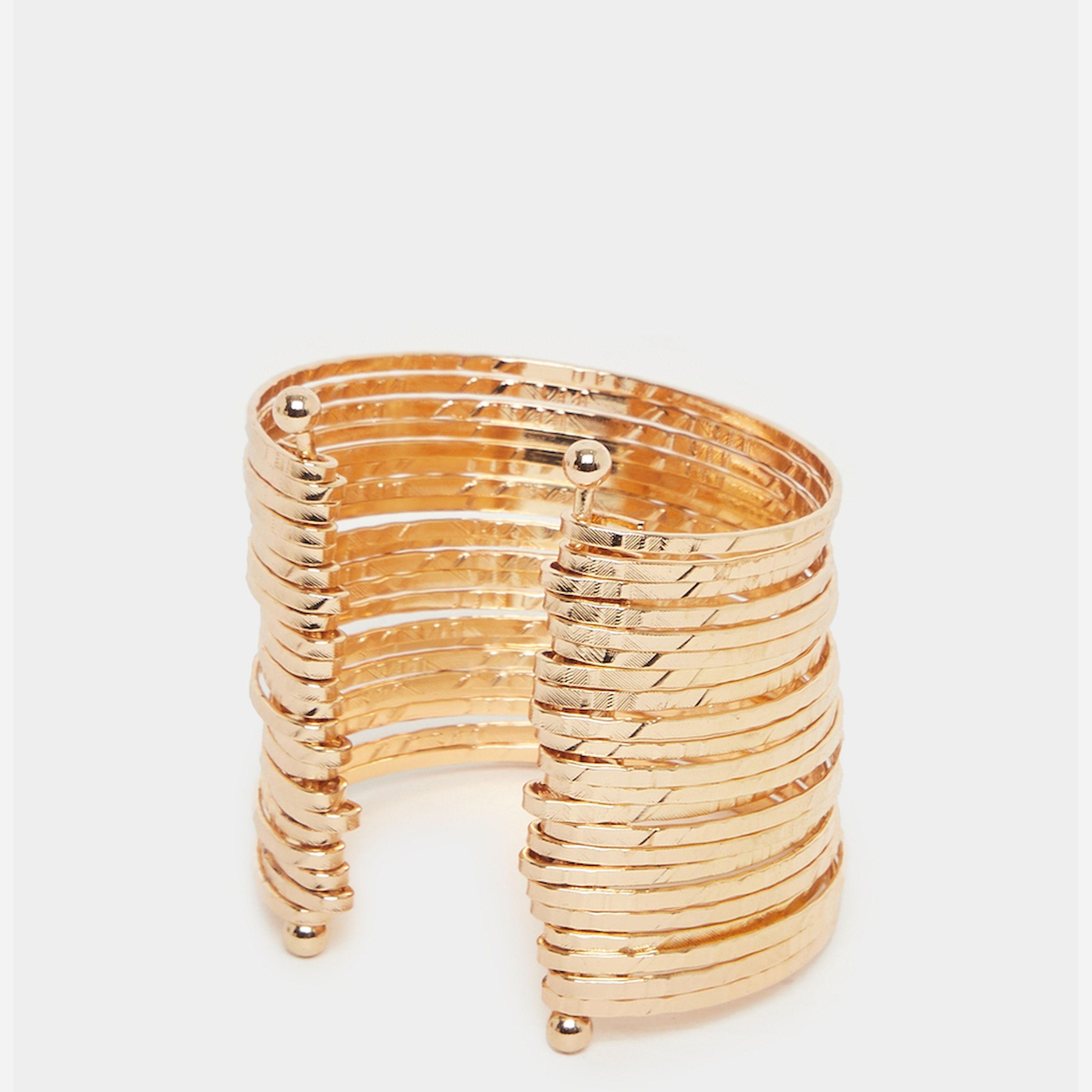 Styli Wide Multistrand Cuff Bracelet-women-watchesandjewellery-jewellery-banglesandbracelets-image-2