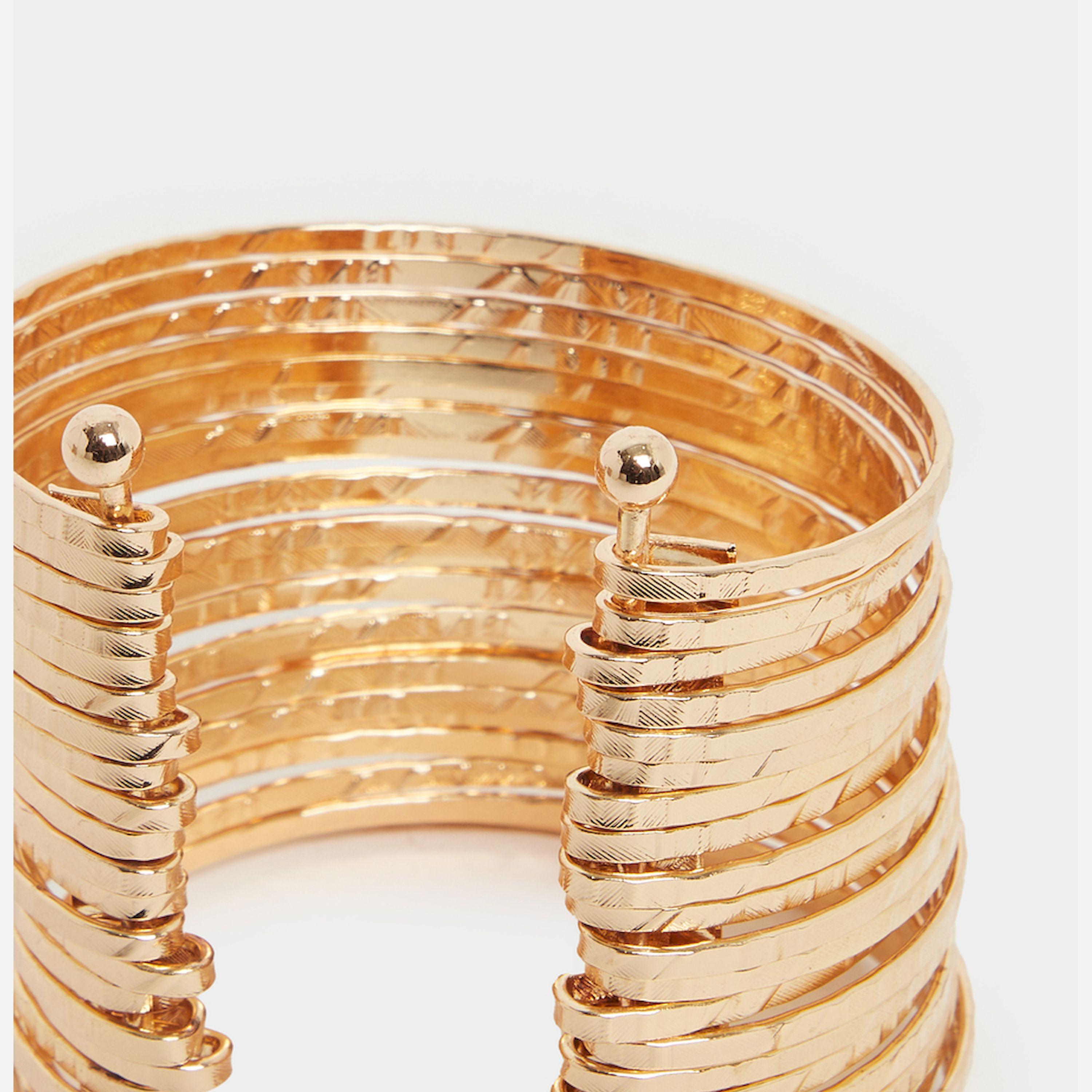 Styli Wide Multistrand Cuff Bracelet-women-watchesandjewellery-jewellery-banglesandbracelets-image-3