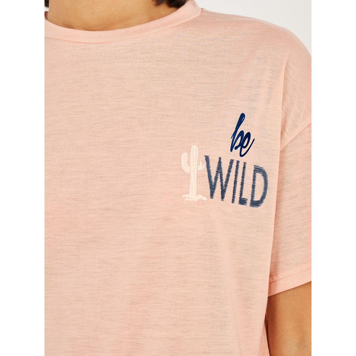 Styli Be Wild Graphic T-Shirt and Cactus Print Shorts Set-women-clothing-nightwear-pyjamas-shortsets-image-3