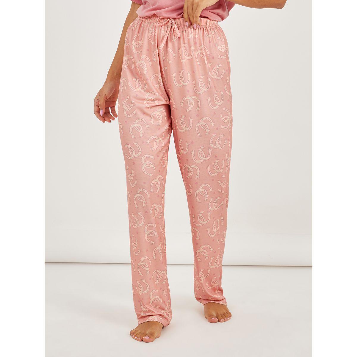 Styli Cow Girl Graphic Dropped Shoulder T-Shirt and Pyjama Set-women-clothing-nightwear-pyjamas-longsets-image-5