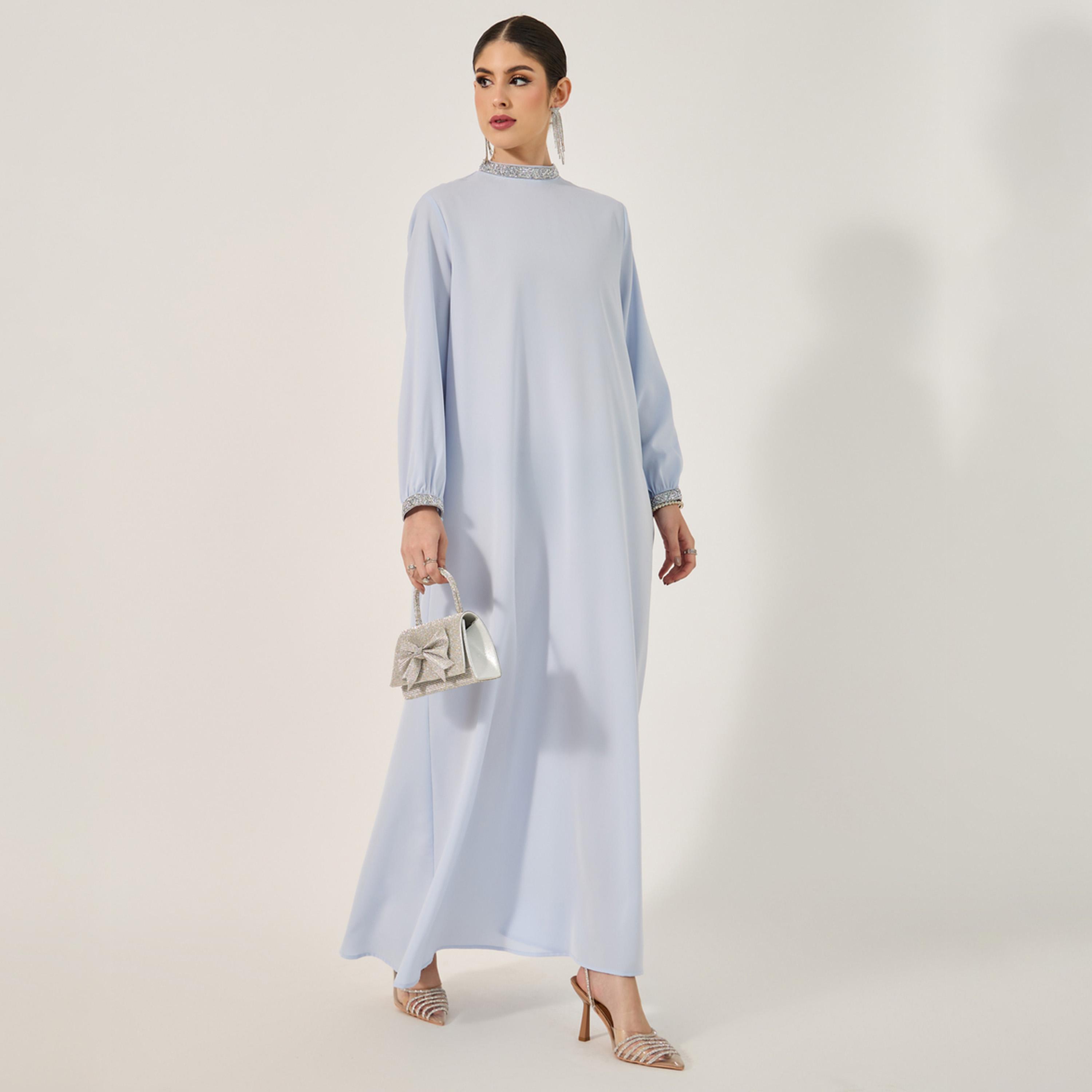 أميرة x ستايلي جلابية بتفاصيل مُنمقة وأكمام مُكبلة-women-arabicclothing-jalabiyas-image-1