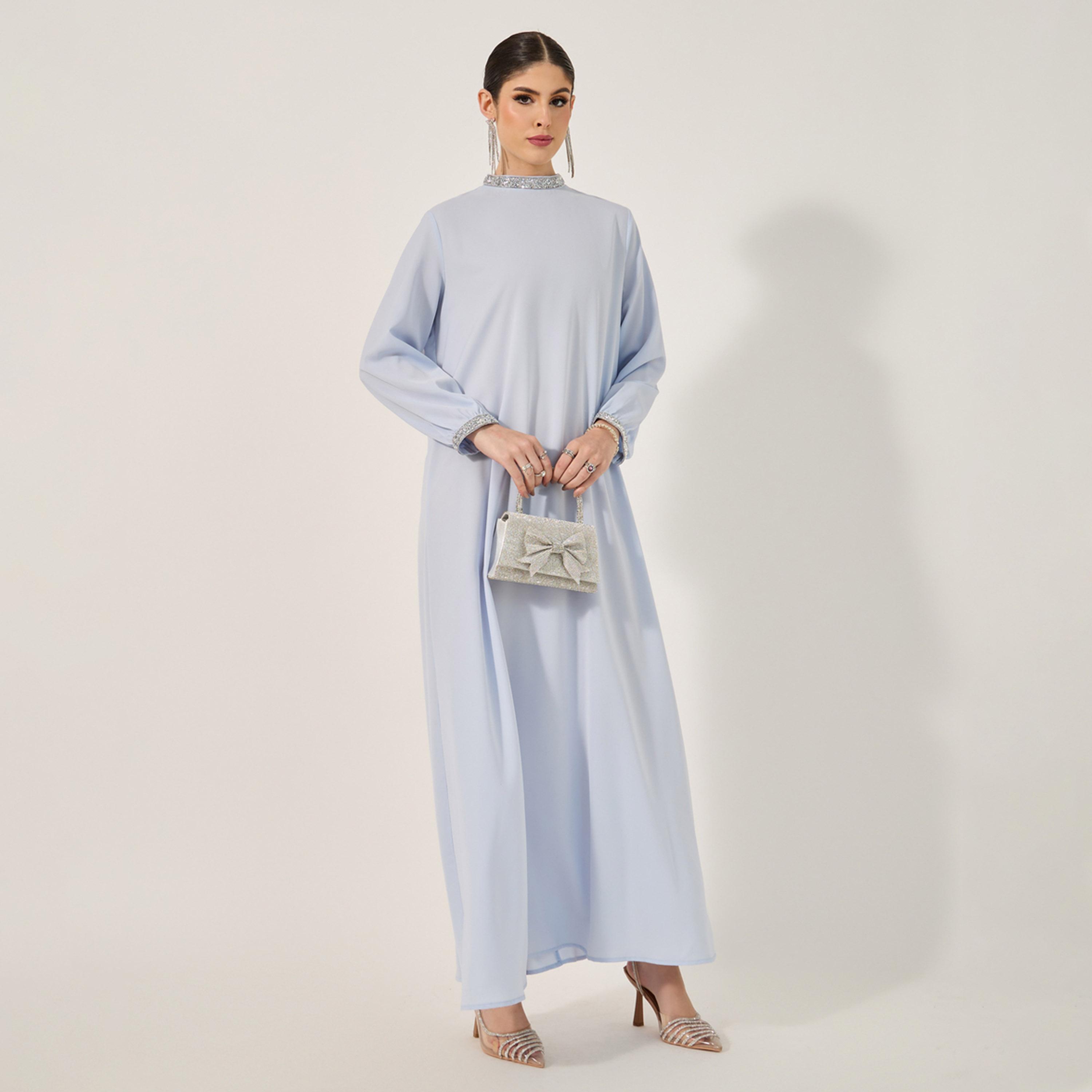 أميرة x ستايلي جلابية بتفاصيل مُنمقة وأكمام مُكبلة-women-arabicclothing-jalabiyas-image-2