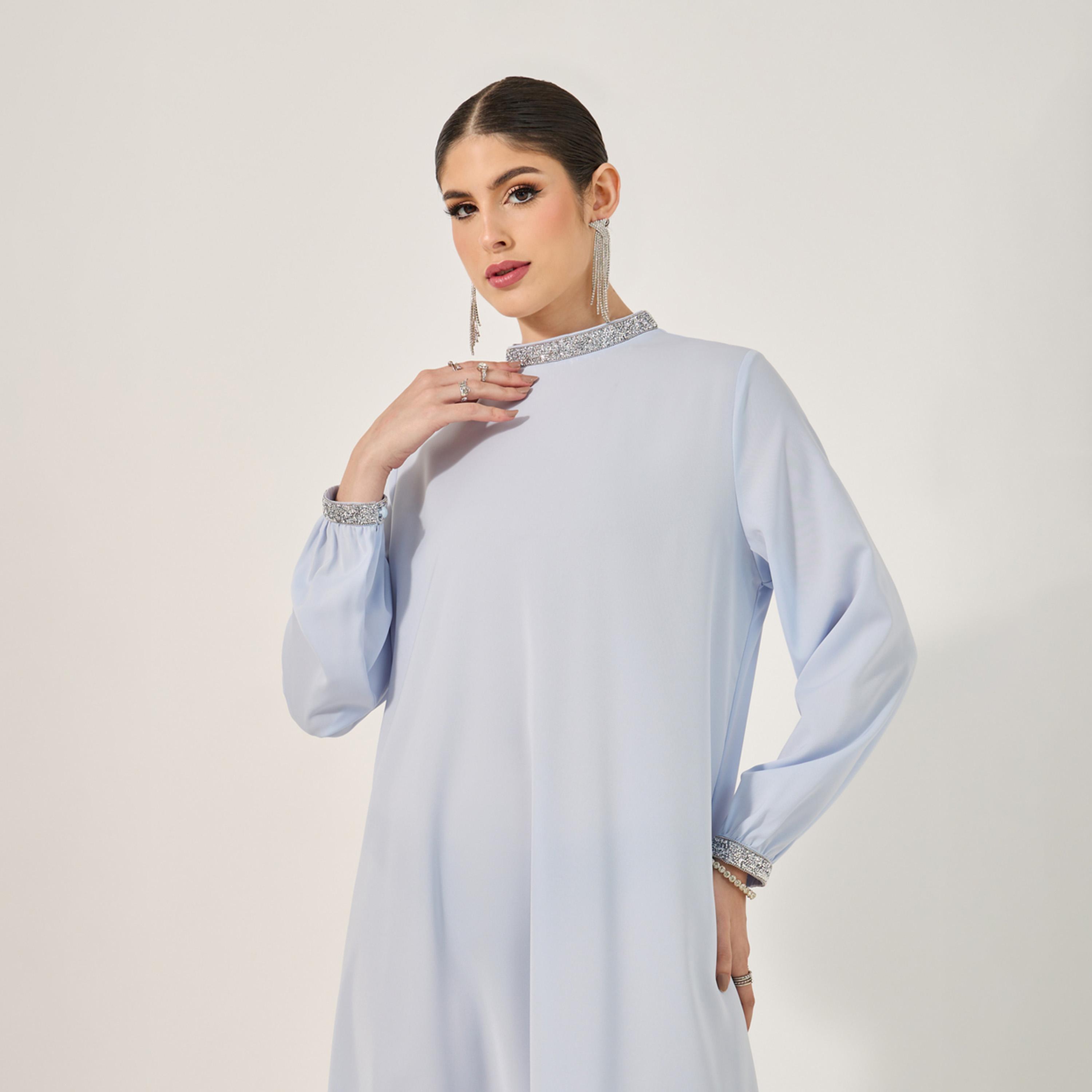 أميرة x ستايلي جلابية بتفاصيل مُنمقة وأكمام مُكبلة-women-arabicclothing-jalabiyas-image-3
