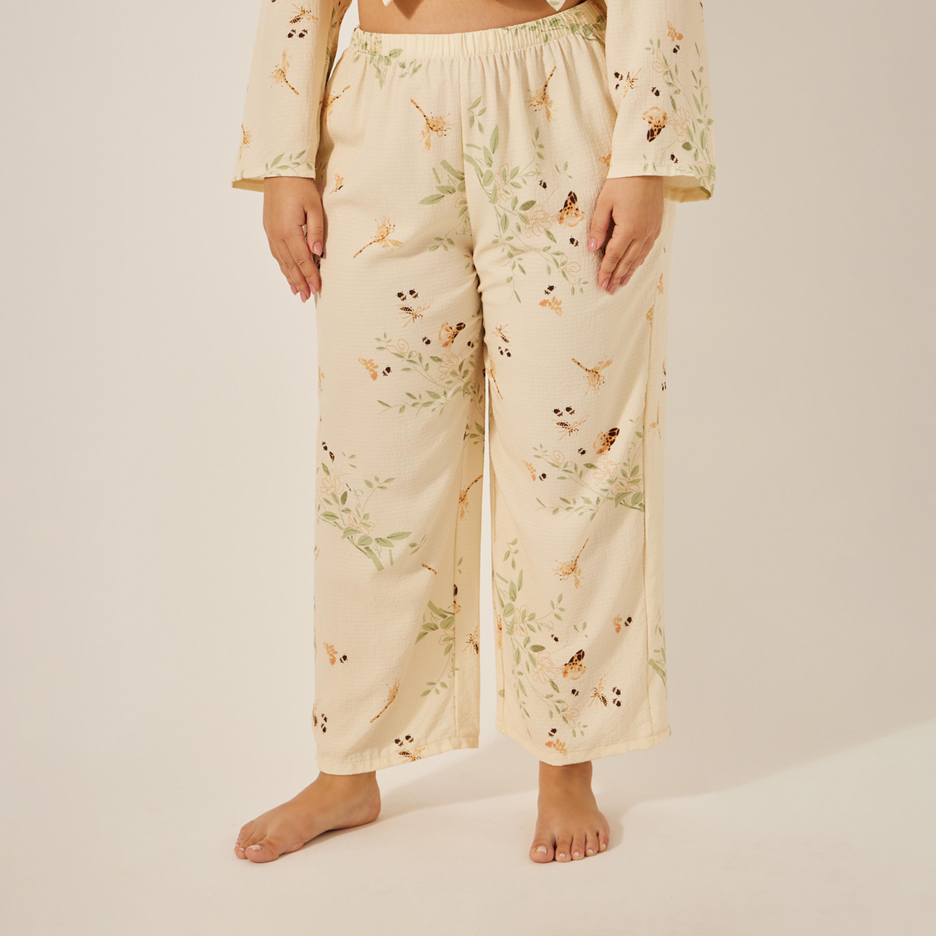 Styli Unwind Floral Print Button Up Pyjama Set With Scallop Edge Collar And Pocket-women-clothing-nightwear-pyjamas-longsets-image-4