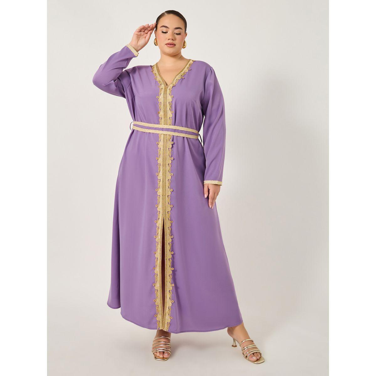 أميرة x ستايلي قفطان بمقاس كبير وتفاصيل دانتيل-women-arabicclothing-jalabiyas-image-2