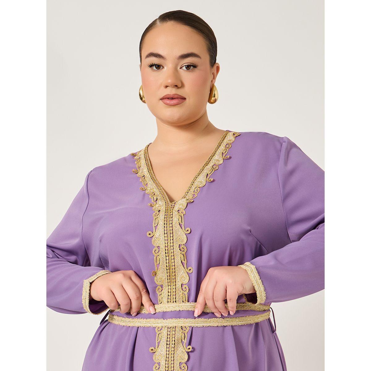 أميرة x ستايلي قفطان بمقاس كبير وتفاصيل دانتيل-women-arabicclothing-jalabiyas-image-4