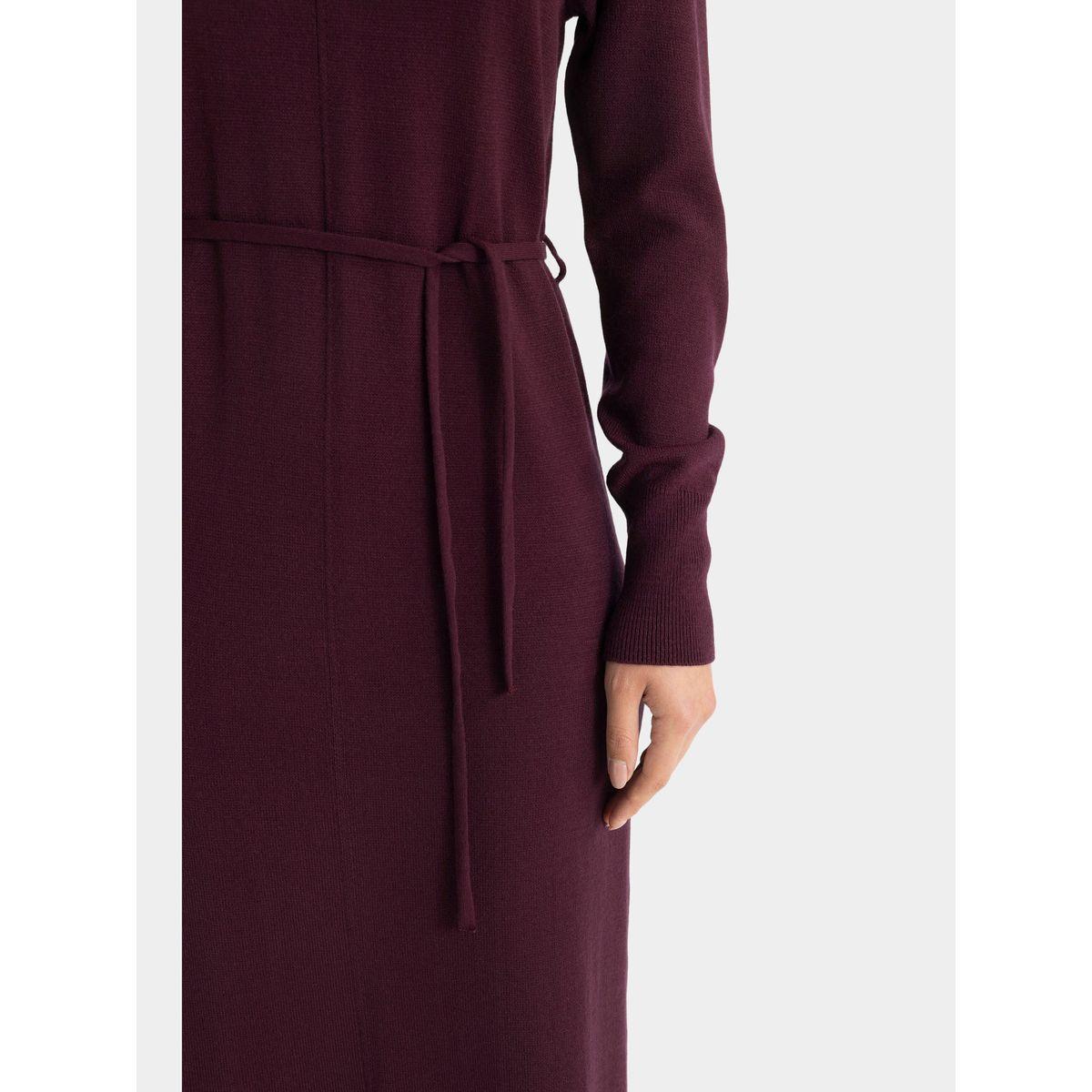 DeFacto X Styli  Solid Regular Fit Turtleneck Maxi Knit Dress-women-clothing-dresses-image-2