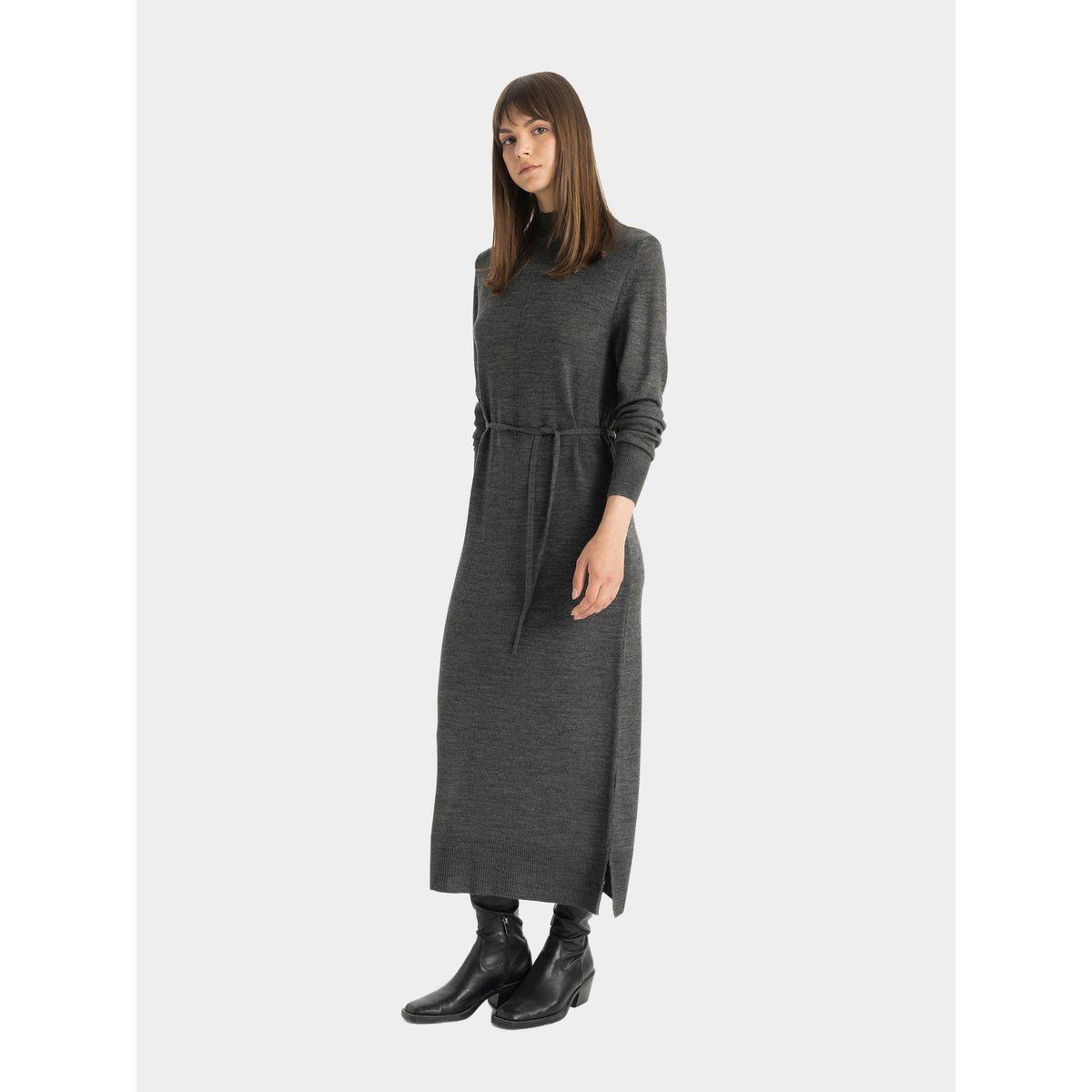DeFacto Solid Regular Fit Turtleneck Maxi Knit Dress-women-clothing-dresses-image-5