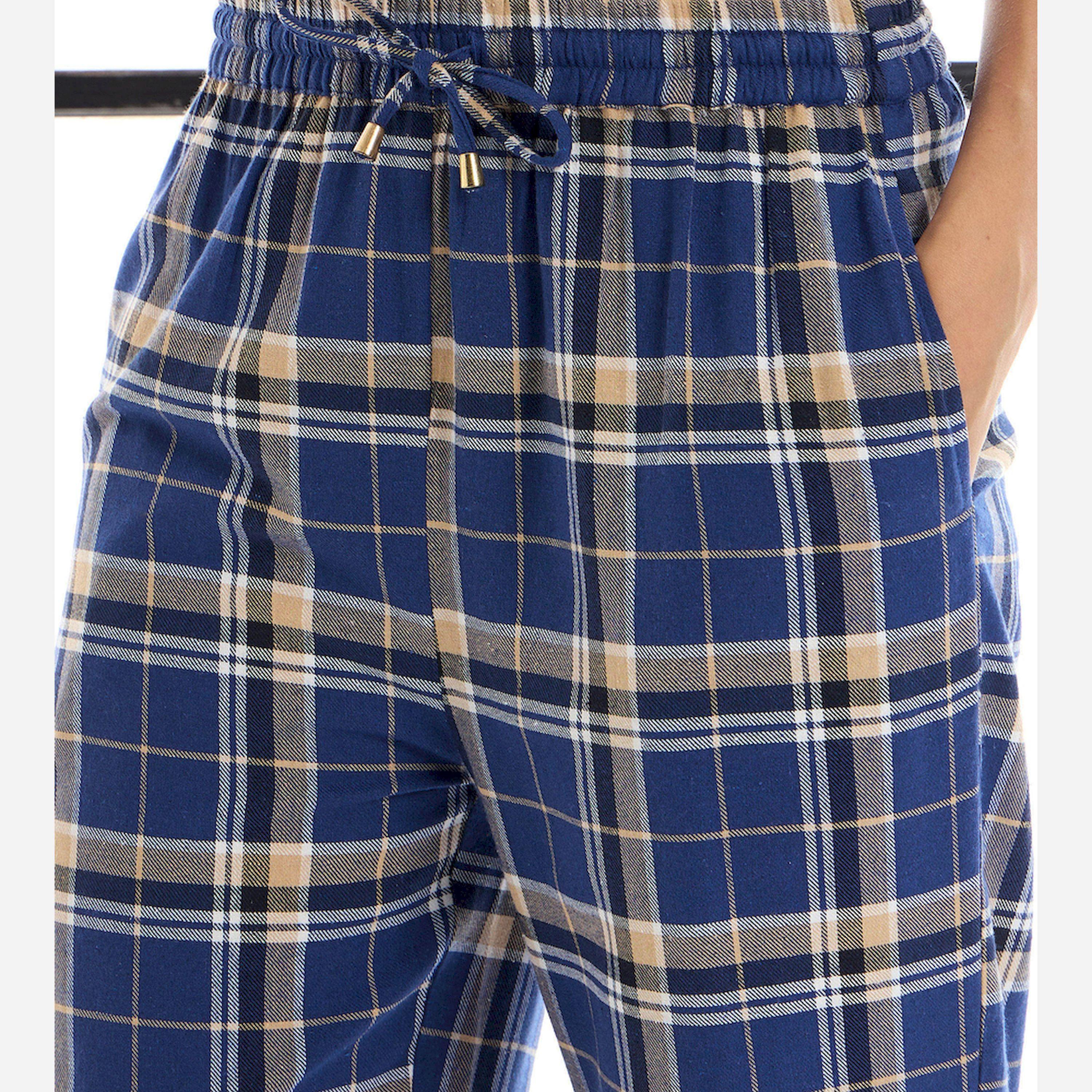 Sassafras X Styli Cotton Checked Lounge Shirt And Pants Set-women-clothing-nightwear-pyjamas-longsets-image-5