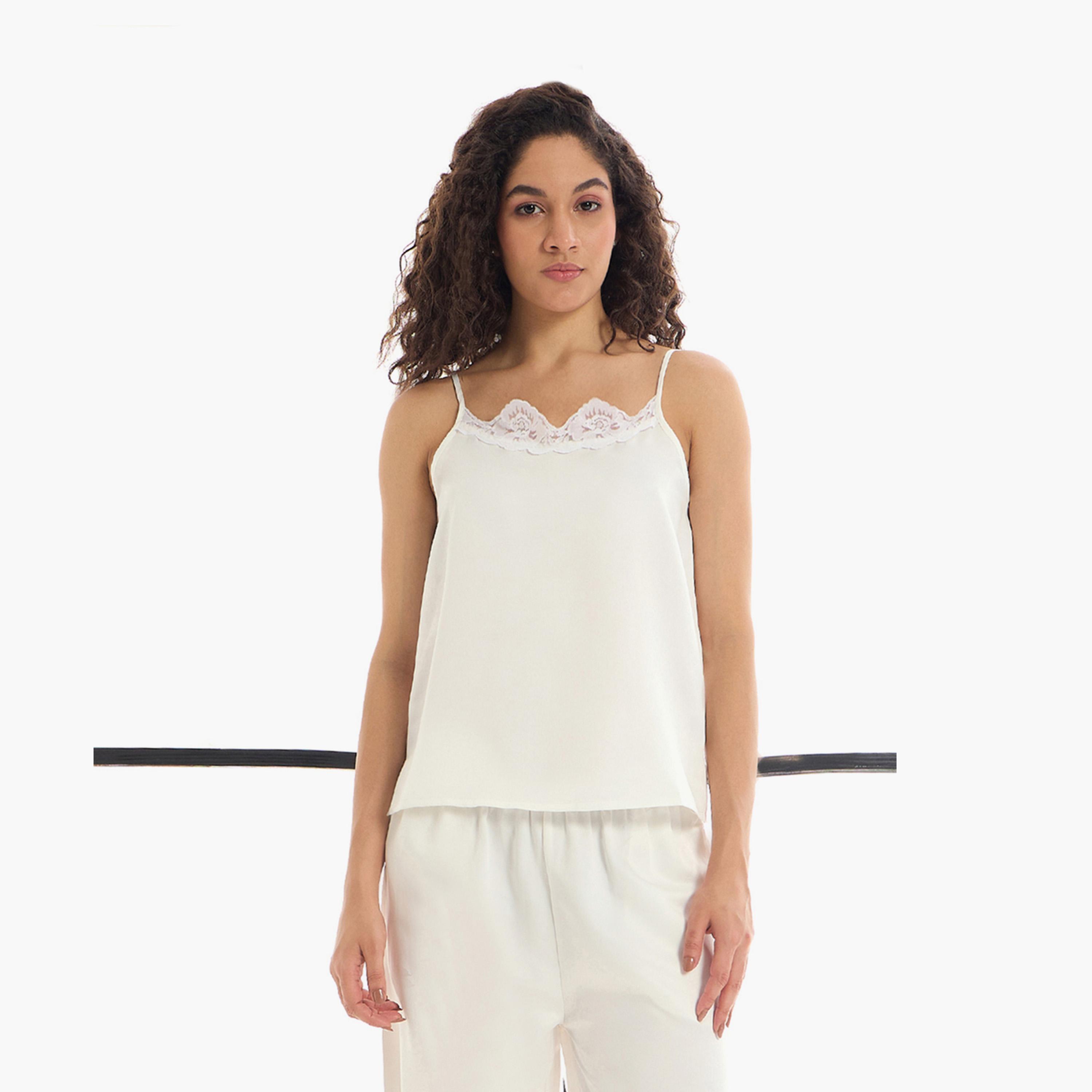 ساسافراس × ستايلي - مجموعة من 3 قطع - بلوزة مع بنطال وسترة قصيرة من الساتان-women-clothing-nightwear-pyjamas-longsets-image-7