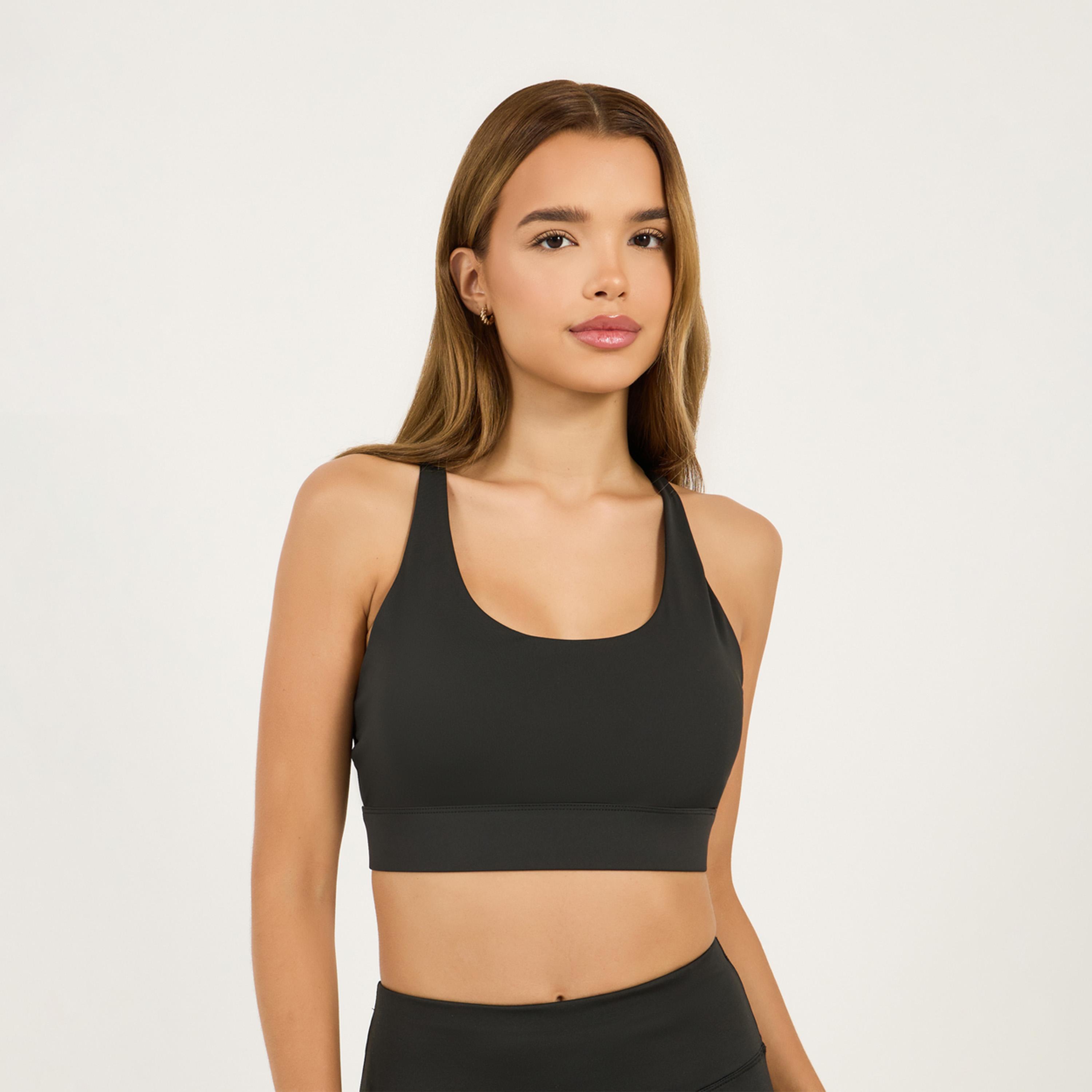 Styli Active Back Mesh Insert Multi Straps Medium Support Sports Bra-women-clothing-sportswearandactivewear-sportsbras-image-1