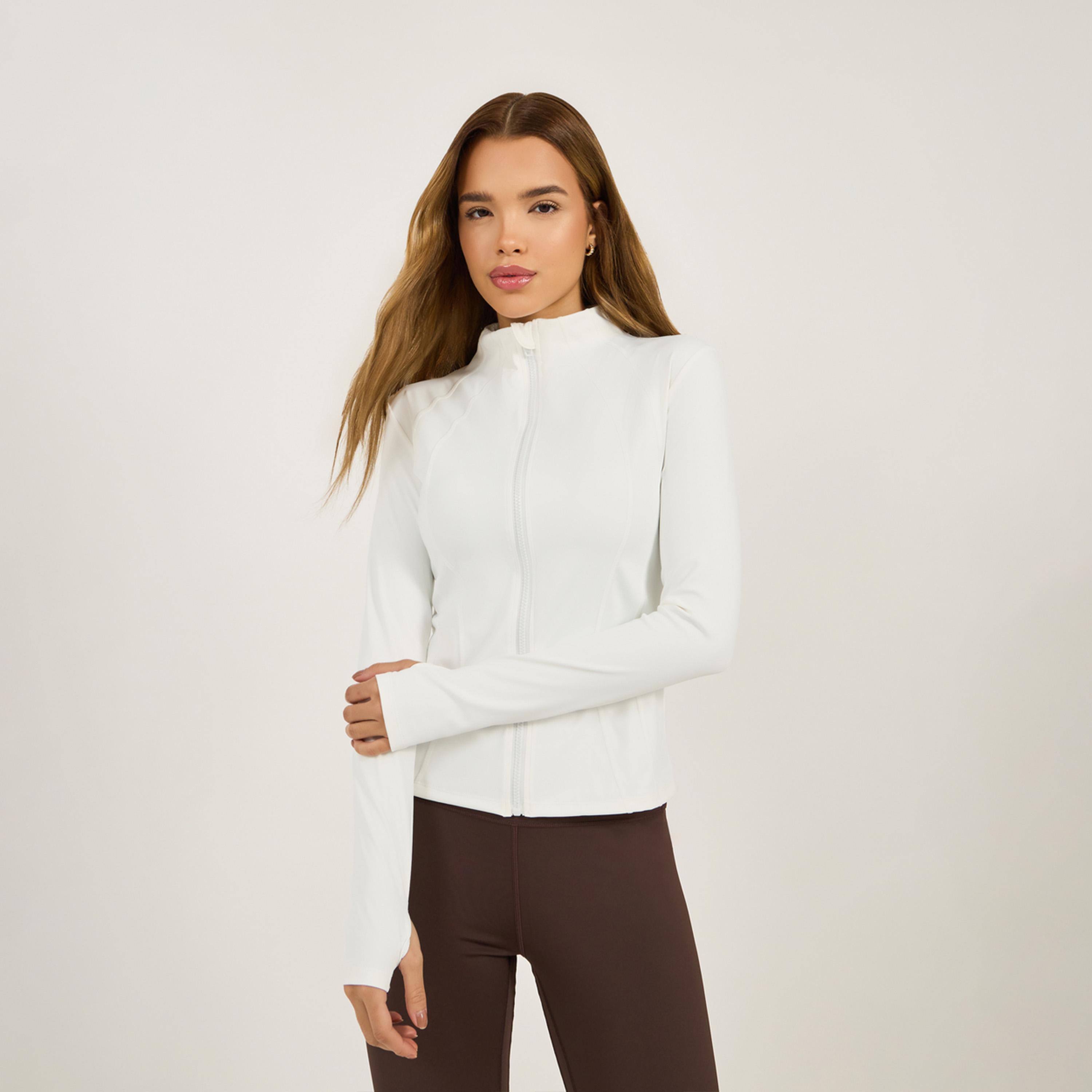 Styli Active Contour Stitch Detail Zip Up Jacket-women-clothing-sportswearandactivewear-coatsandjackets-jackets-image-1