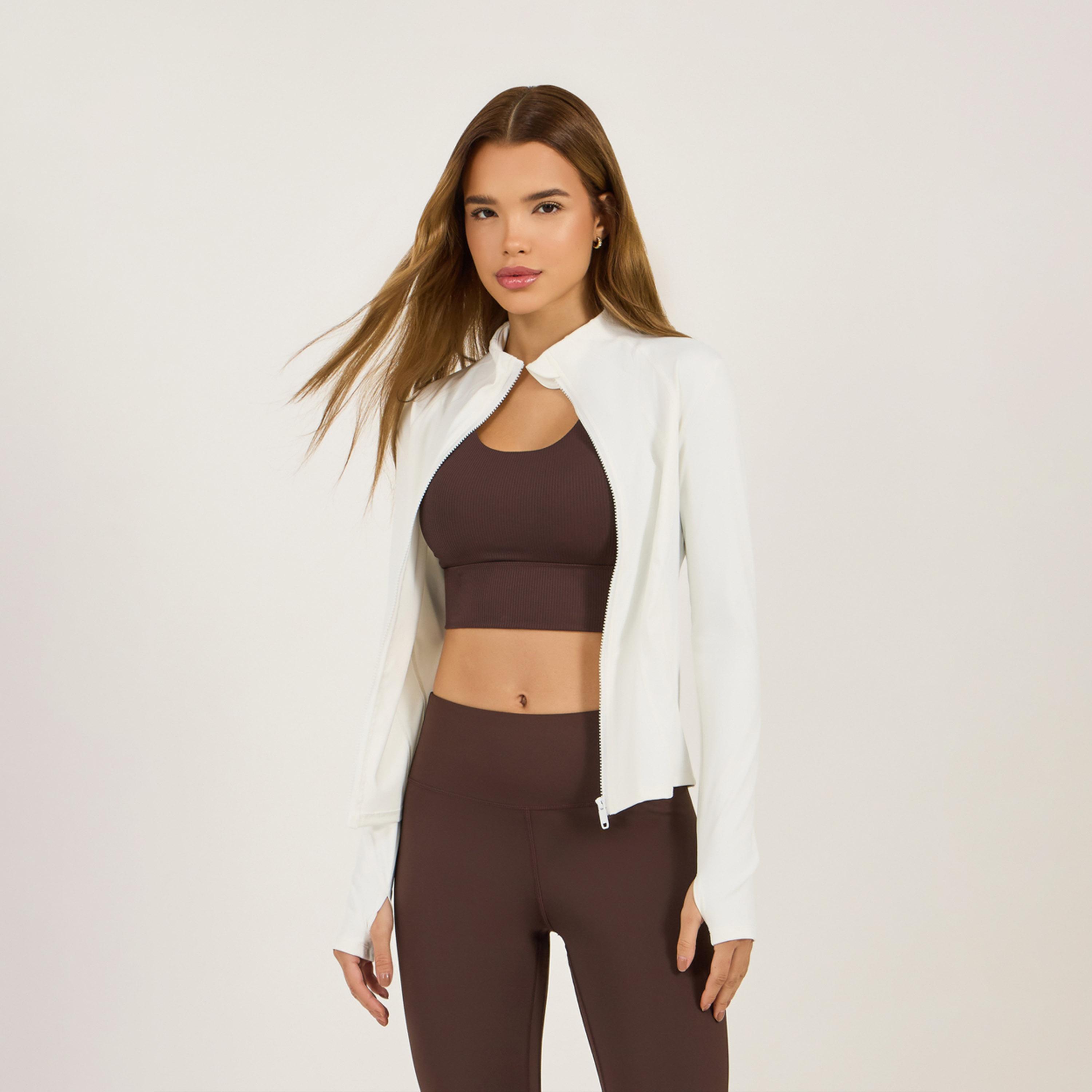 Styli Active Contour Stitch Detail Zip Up Jacket-women-clothing-sportswearandactivewear-coatsandjackets-jackets-image-3