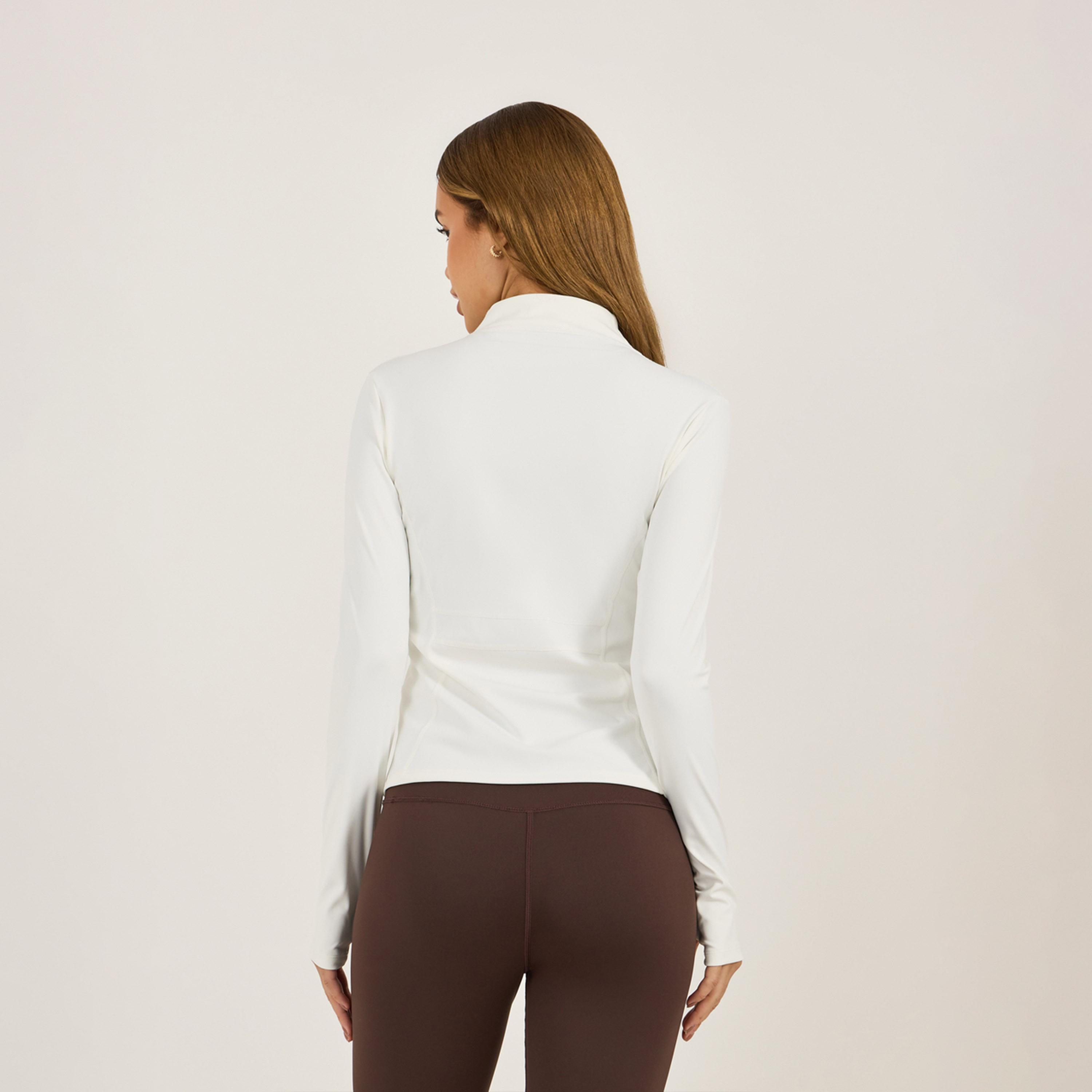 ستايلي - جاكيت رياضي بدرزات محددة وسحاب-women-clothing-sportswearandactivewear-coatsandjackets-jackets-image-5