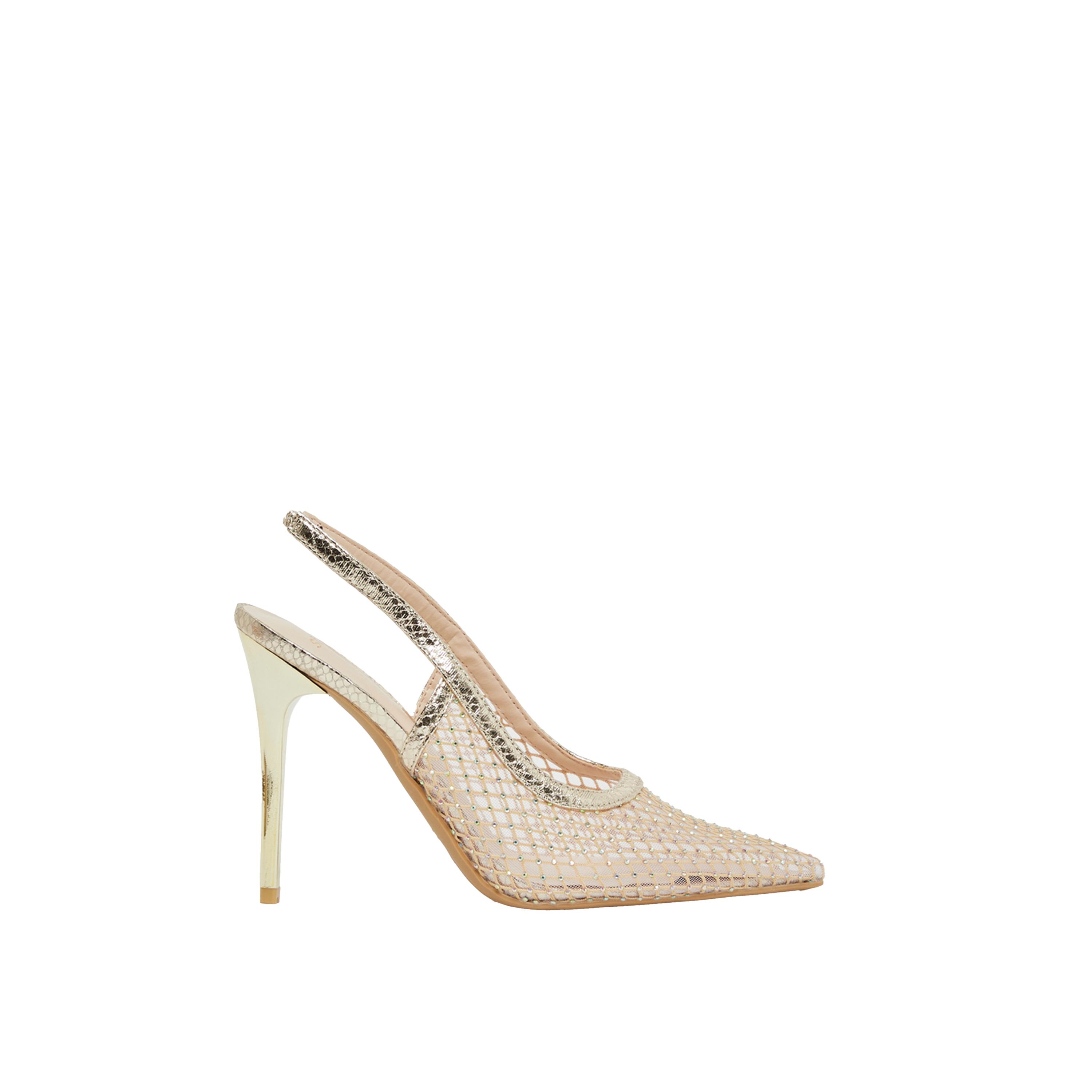 Styli Pointed Toe Mesh Slingback Shoes-women-shoes-heels-image-1