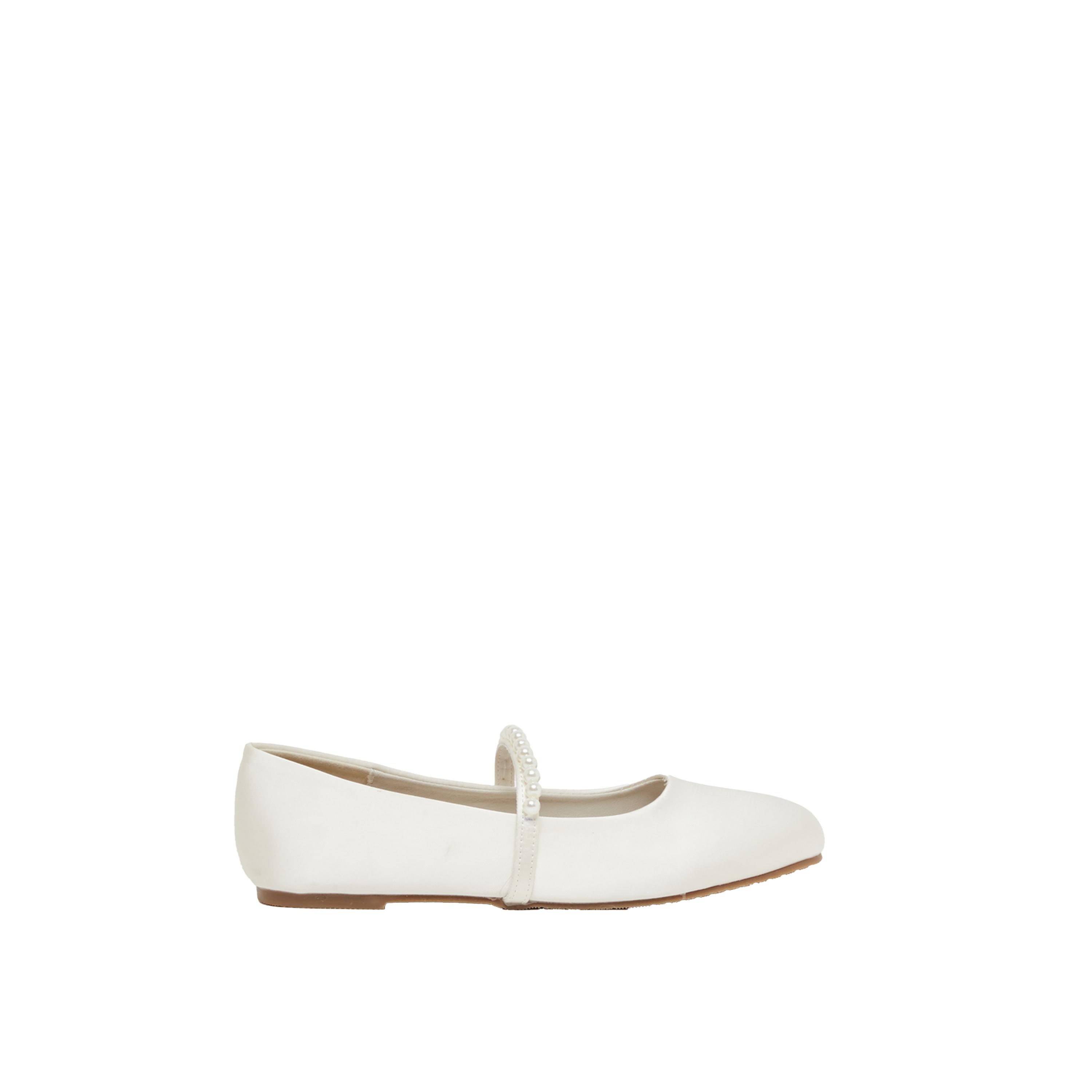 Styli Faux Pearl Embellished Strap Ballerina Shoes-women-shoes-ballerinas-image-1