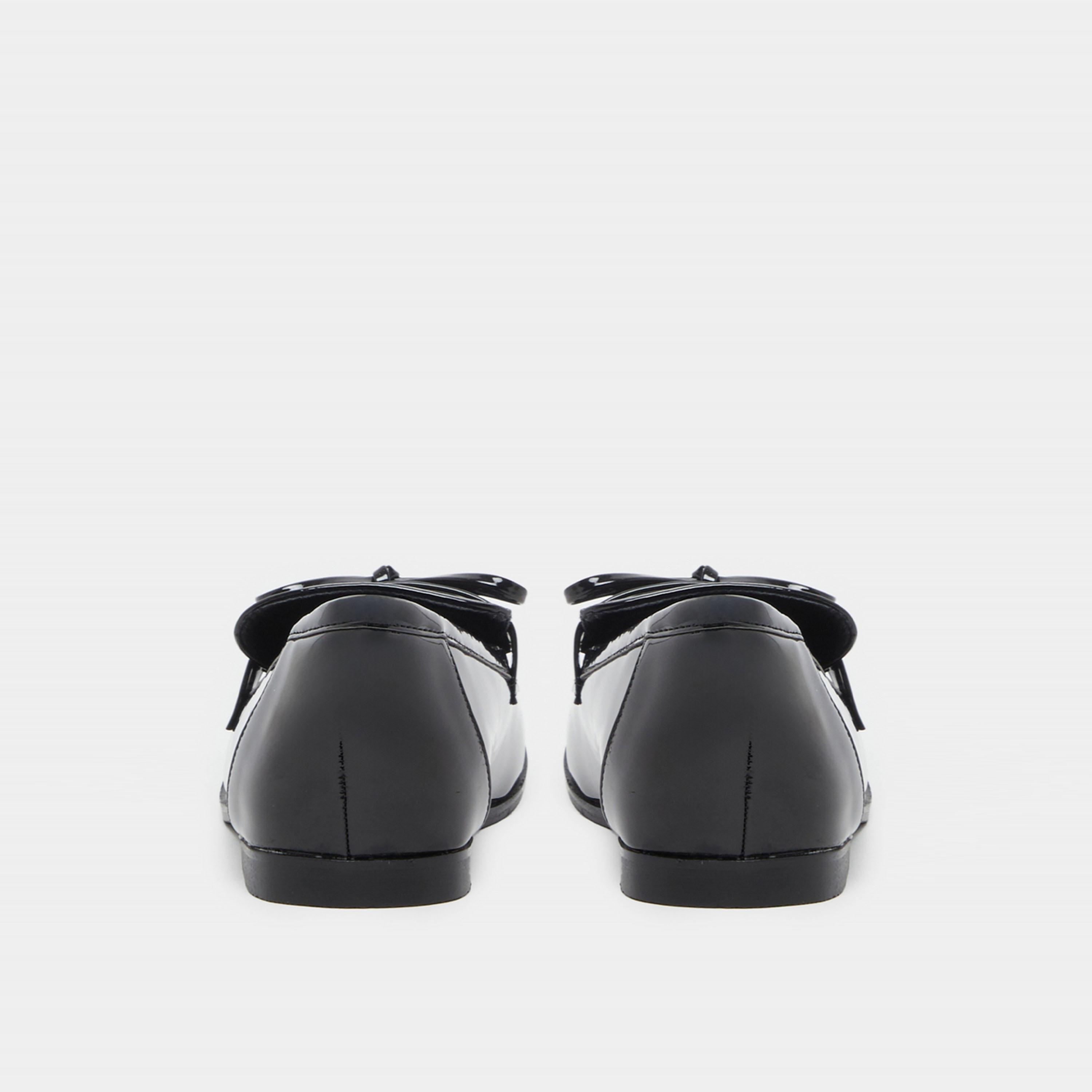 Styli Leather Look Slip-On Loafers With Bowknot Detail-women-shoes-loafersandmoccasins-image-5