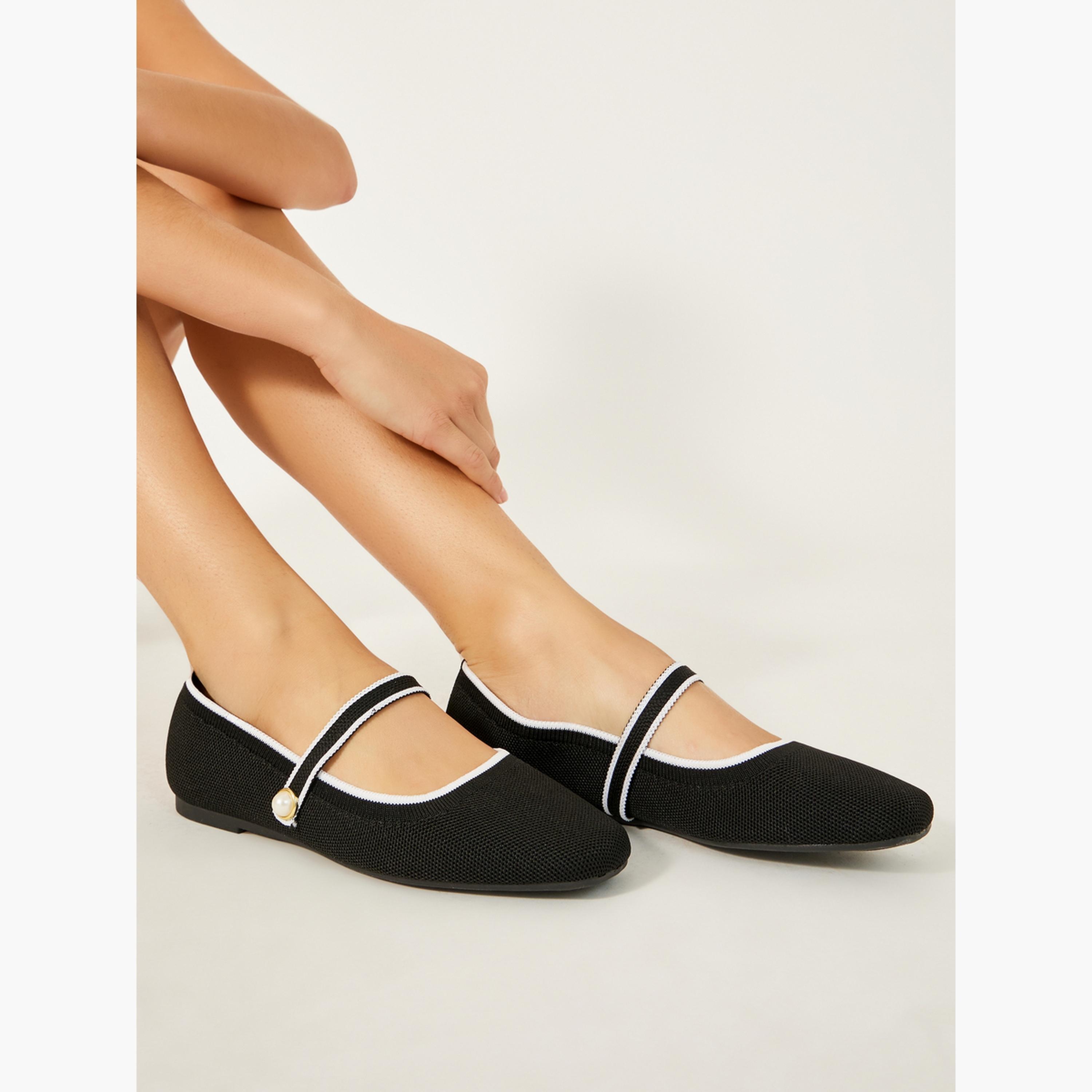 Styli Square Toe Slip-On Flat Ballerinas Shoes-women-shoes-loafersandmoccasins-image-1