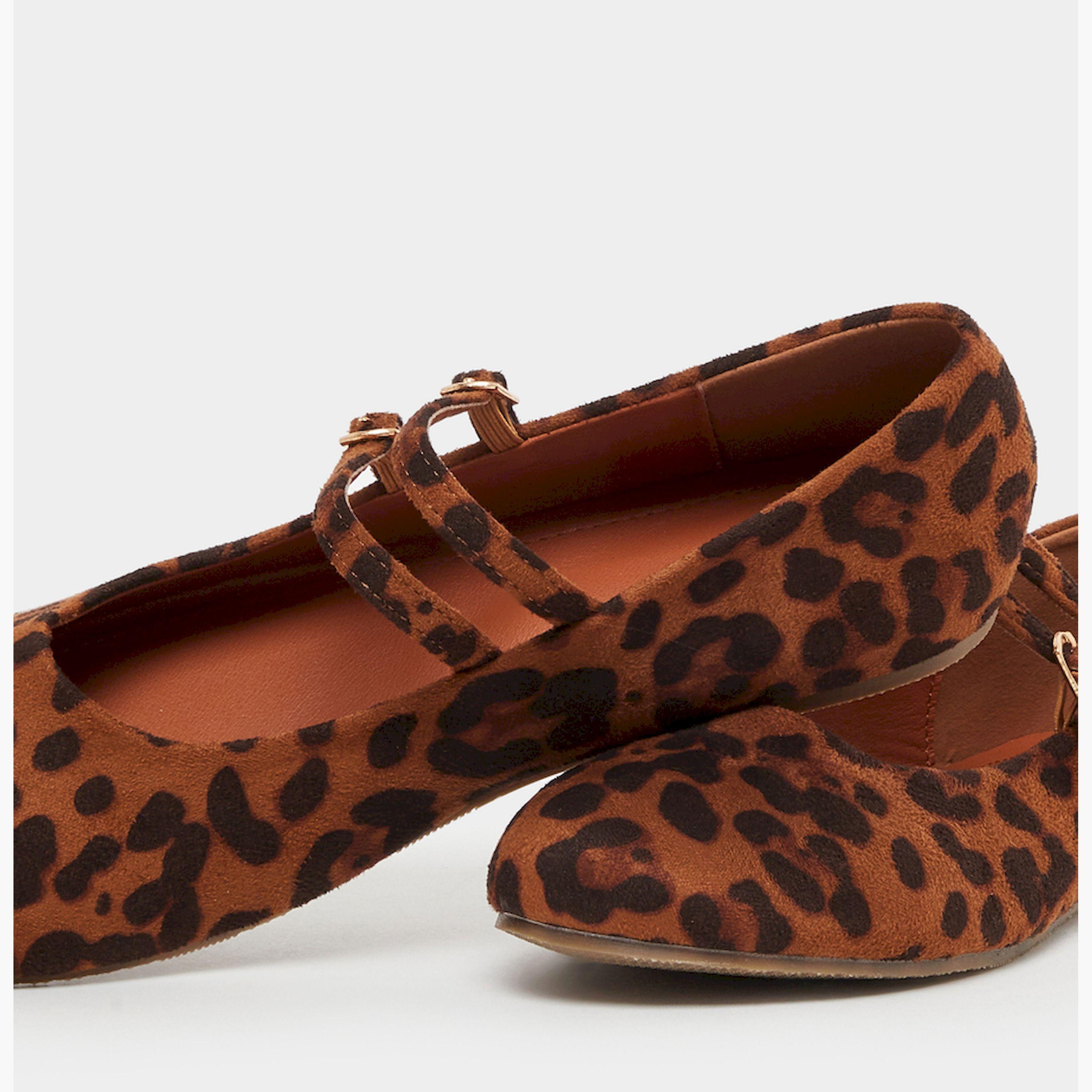 Styli Animal Print Dual Buckle Strap Mary Jane Shoes-women-shoes-ballerinas-image-3