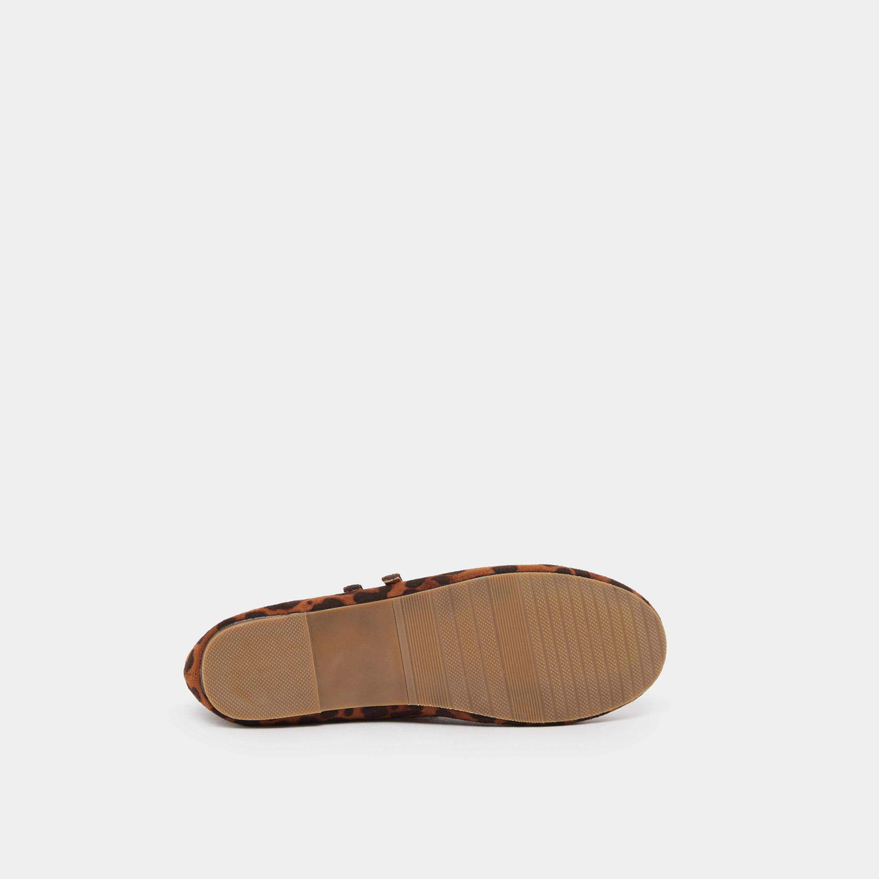 Styli Animal Print Dual Buckle Strap Mary Jane Shoes-women-shoes-ballerinas-image-6