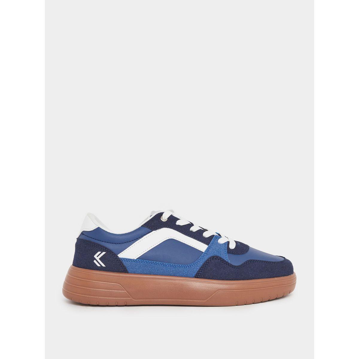 حذاء سنيكرز بنمط كتل الالوان مع رباط-men-shoes-sneakers-image-1