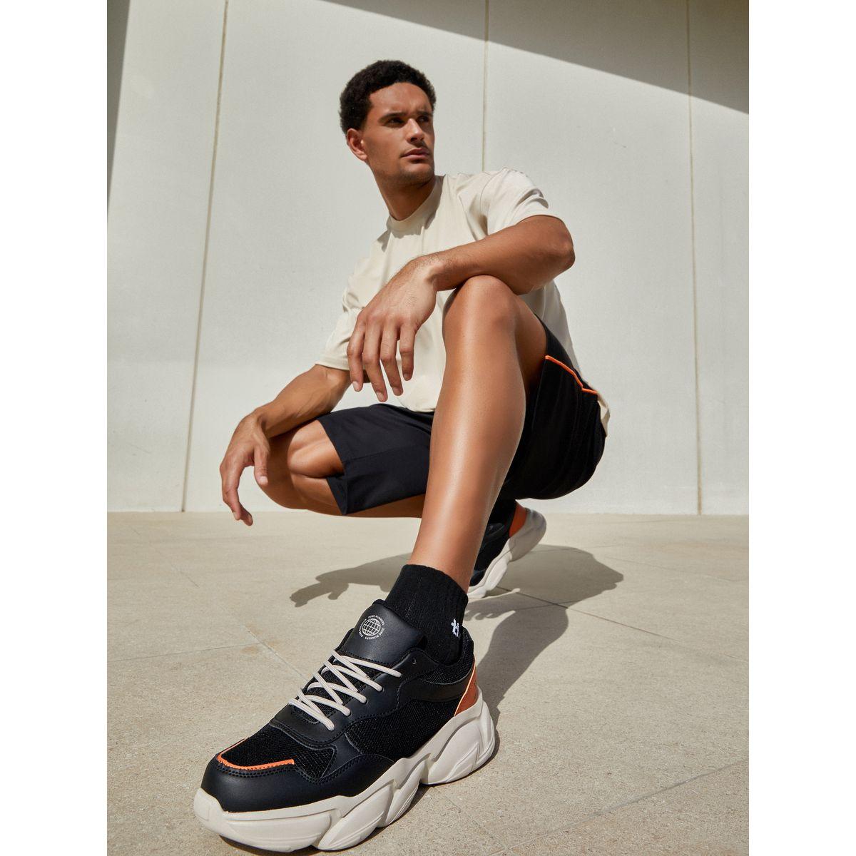 Styli Color Block Chunky Sole Lace Up Sneakers-men-shoes-sneakers-image-7