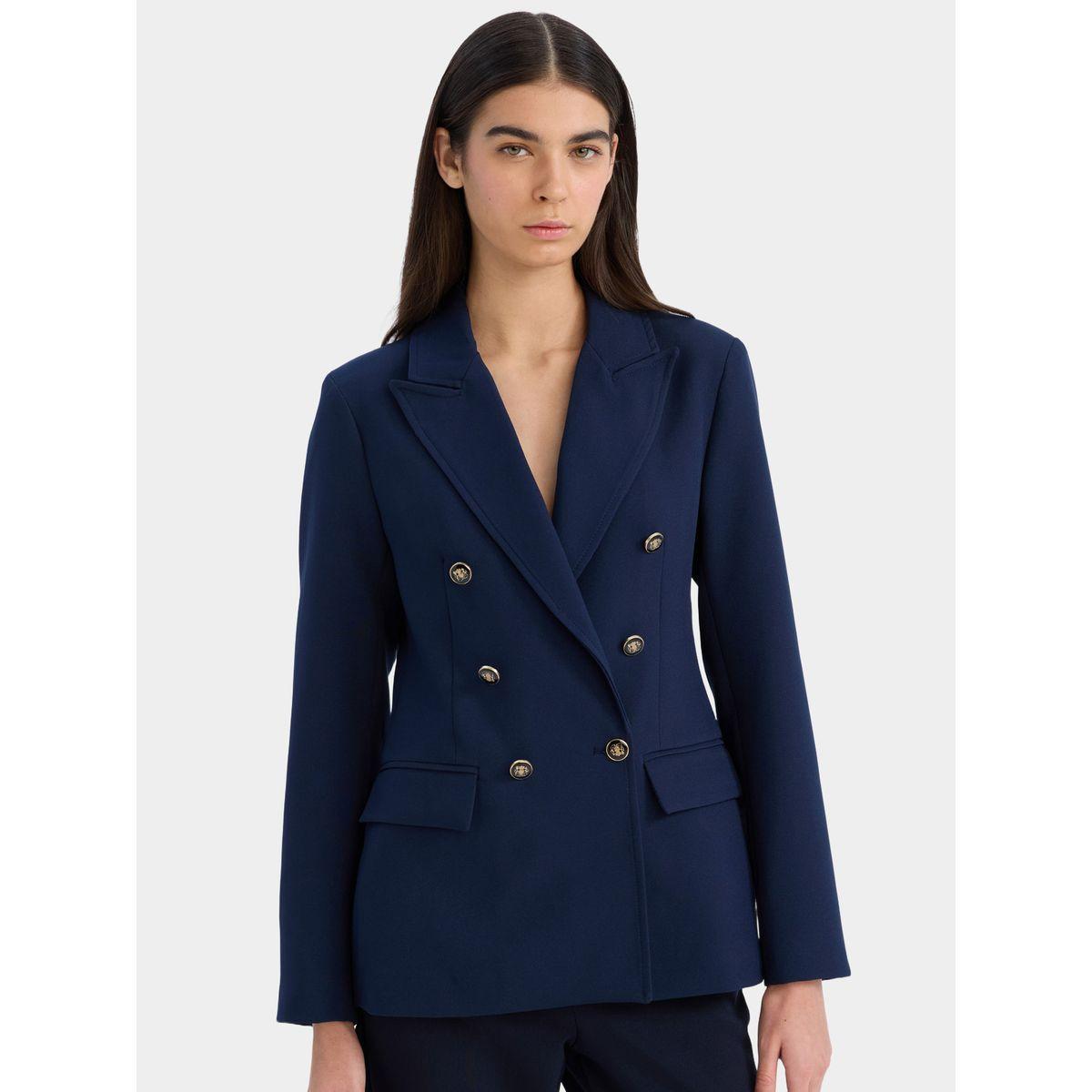بليزر بصفين أزرار وجيوب مع ياقة بشق-women-clothing-coatsandjackets-blazers-image-2