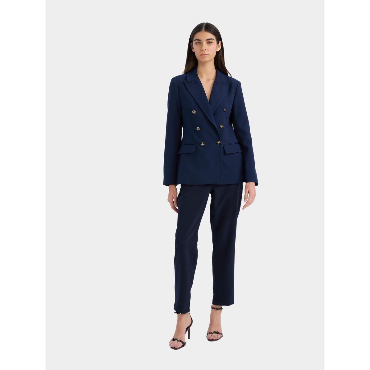 بليزر بصفين أزرار وجيوب مع ياقة بشق-women-clothing-coatsandjackets-blazers-image-3