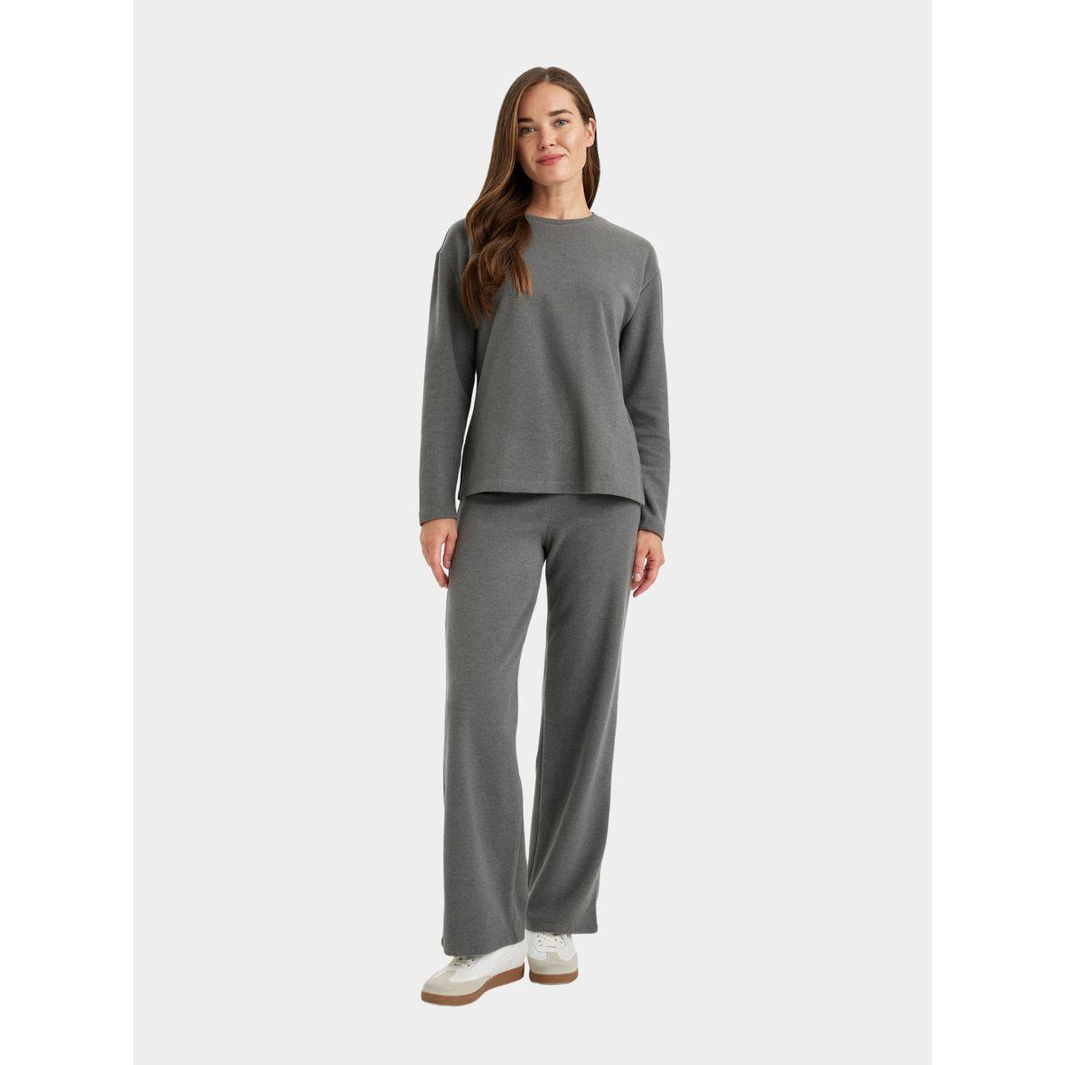 DeFacto X Styli  Wide Leg High Rise Knit Trousers-women-clothing-bottoms-trousers-image-2