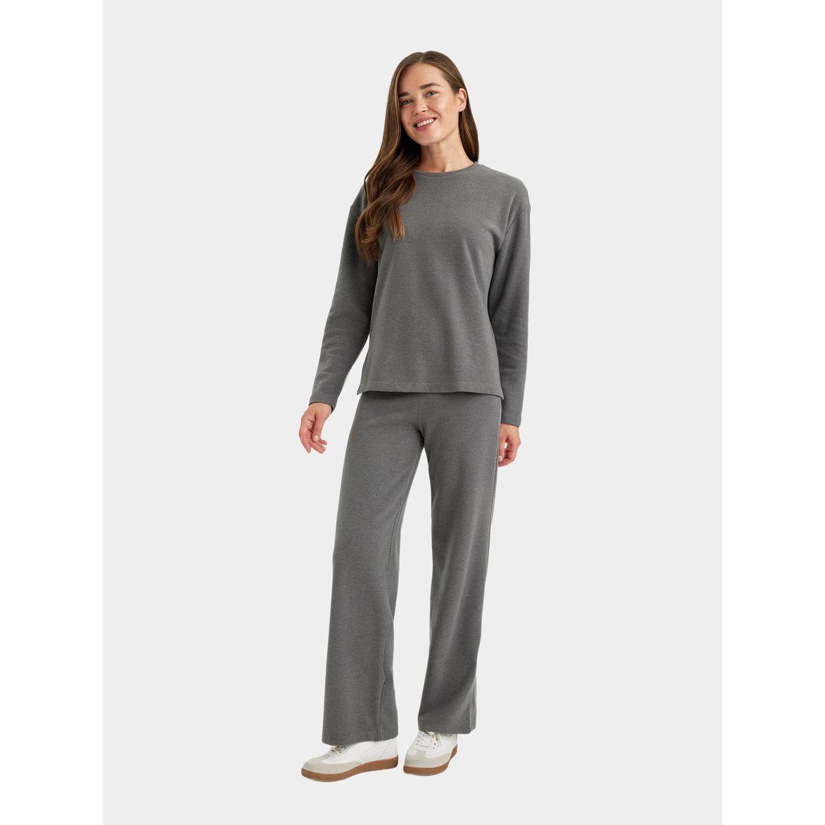 DeFacto X Styli  Wide Leg High Rise Knit Trousers-women-clothing-bottoms-trousers-image-4