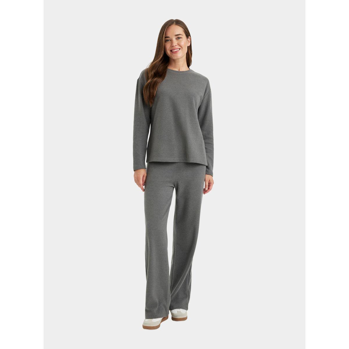 DeFacto X Styli  Wide Leg High Rise Knit Trousers-women-clothing-bottoms-trousers-image-5
