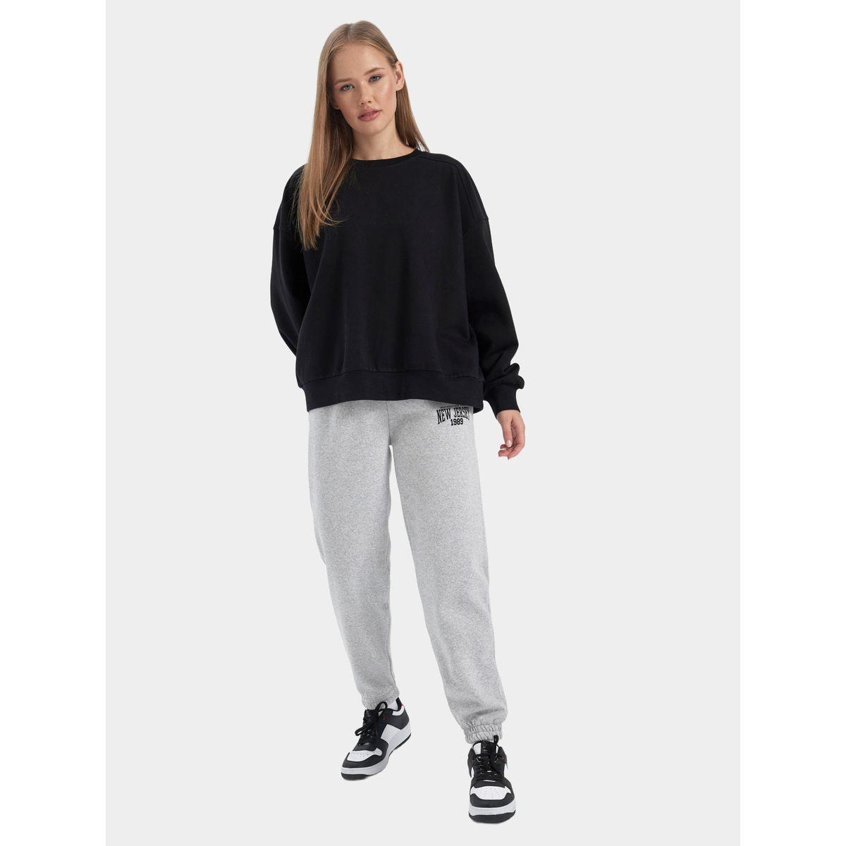 DeFacto X Styli  Slogan Print Elasticated Cuff Jogger Sweatpants-women-clothing-bottoms-joggers-image-4