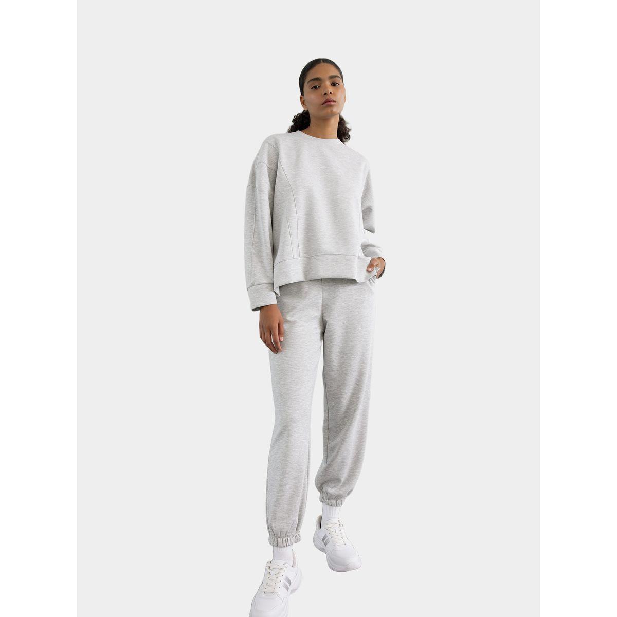 جوغر فضفاض بقطن سكوبا وحواف مطاطية ديفاكتو × ستايلي-women-clothing-bottoms-joggers-image-2