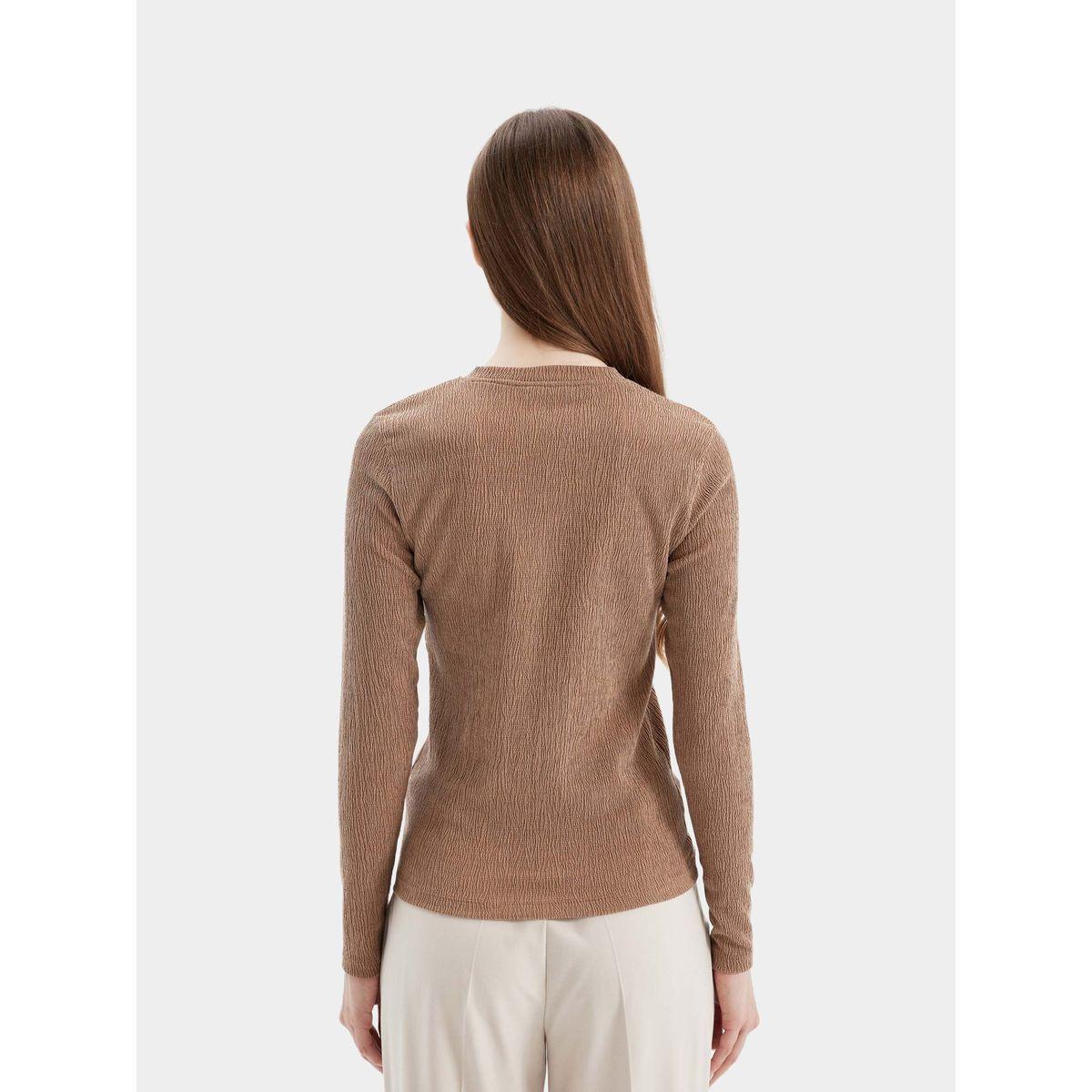 DeFacto X Styli  Textured Crew Neck Wrinkled Tunic-women-clothing-shirtsandblouses-blouses-image-4