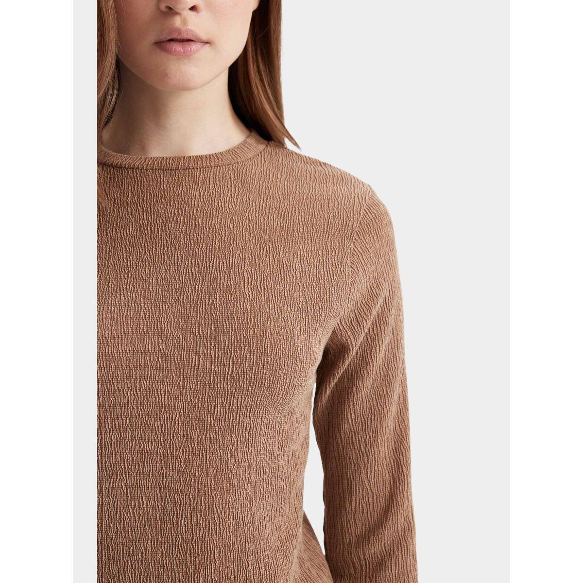 DeFacto X Styli  Textured Crew Neck Wrinkled Tunic-women-clothing-shirtsandblouses-blouses-image-5