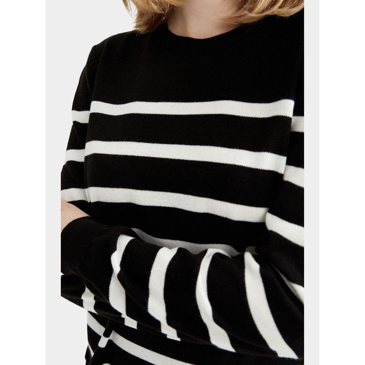 DeFacto X Styli  Relax Fit Striped Knit Tunic Sweater-women-clothing-shirtsandblouses-blouses-image-4