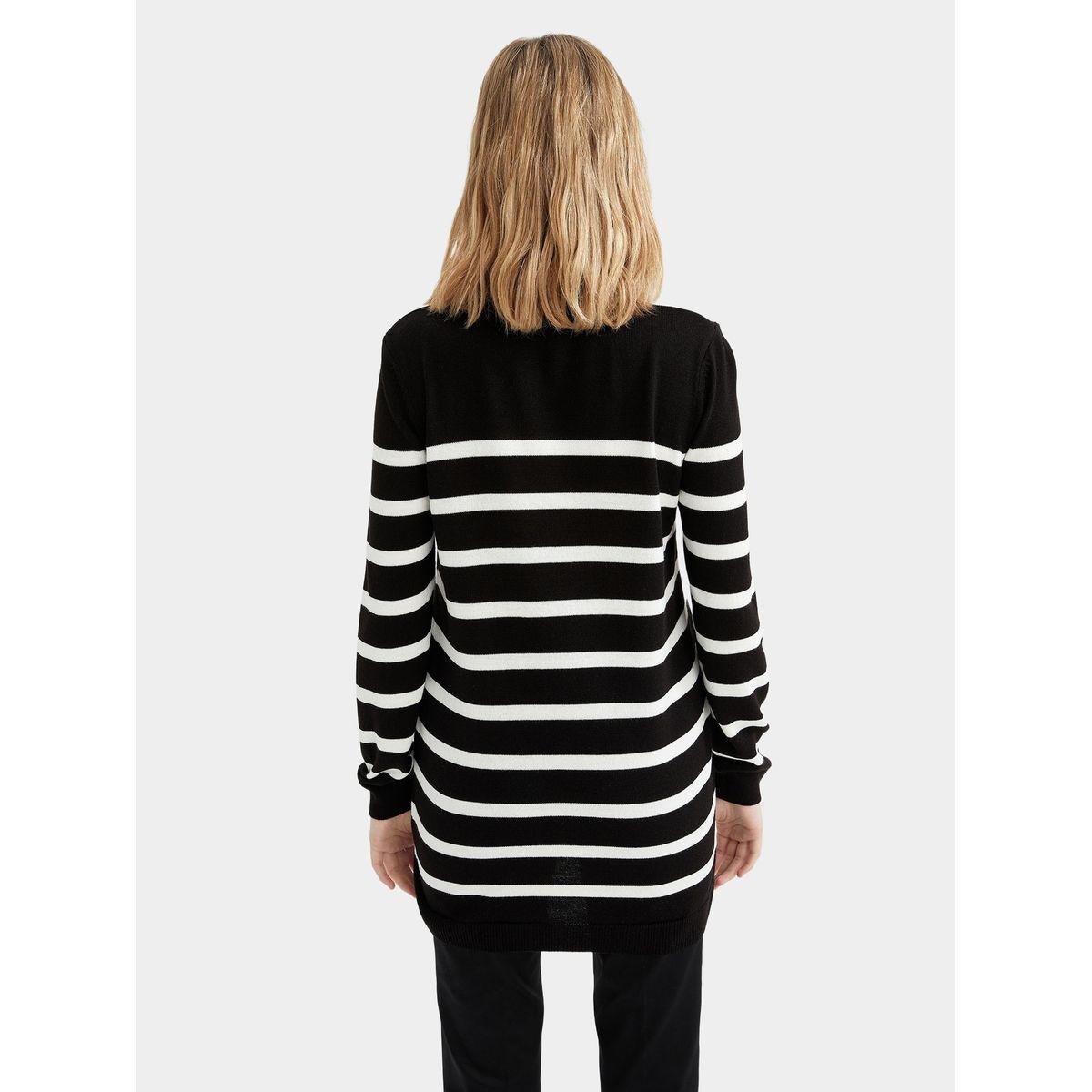 DeFacto X Styli  Relax Fit Striped Knit Tunic Sweater-women-clothing-shirtsandblouses-blouses-image-5