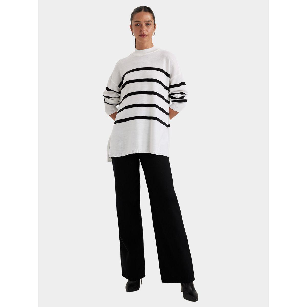 DeFacto X Styli  Relax Fit Striped Longline Tunic-women-clothing-shirtsandblouses-blouses-image-3