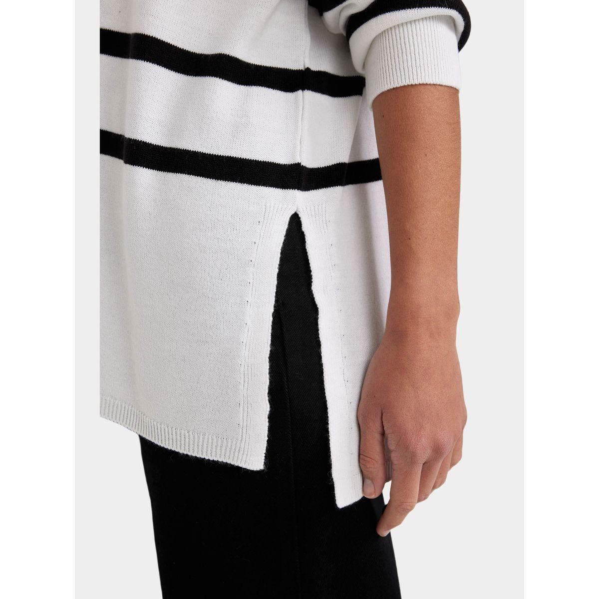 DeFacto X Styli  Relax Fit Striped Longline Tunic-women-clothing-shirtsandblouses-blouses-image-6