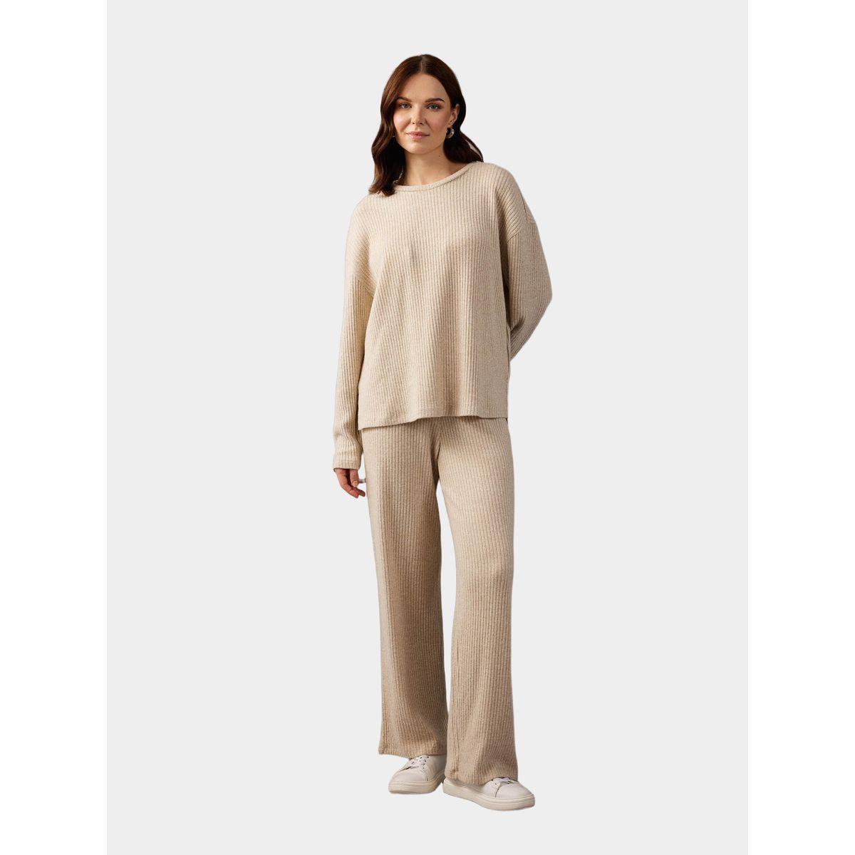 تيشيرت بقصة مريحة وأكمام طويلة ديفاكتو × ستايلي-women-clothing-tshirts-image-2
